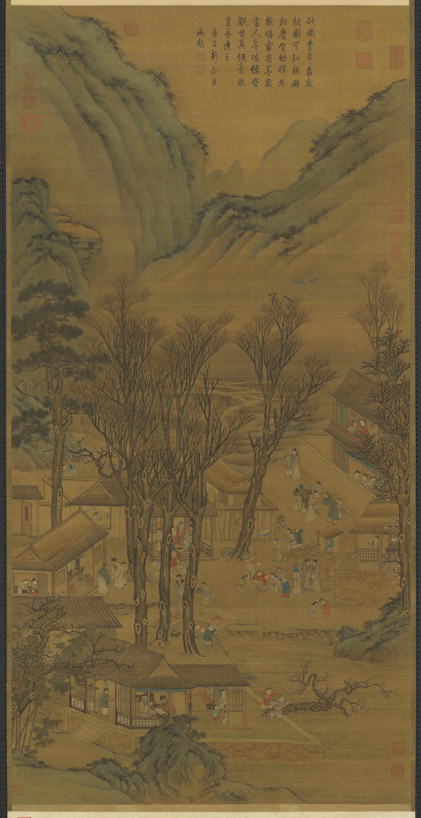 元代《元人岁朝图轴-1》