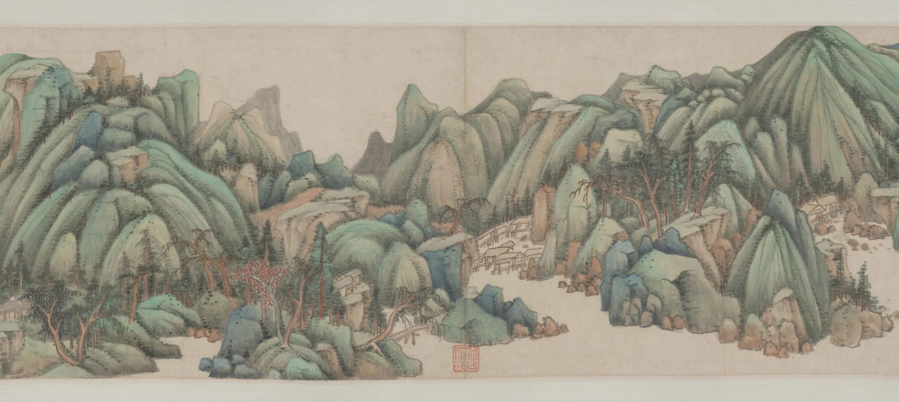 清代【王鉴】《青绿山水图卷》 第5张