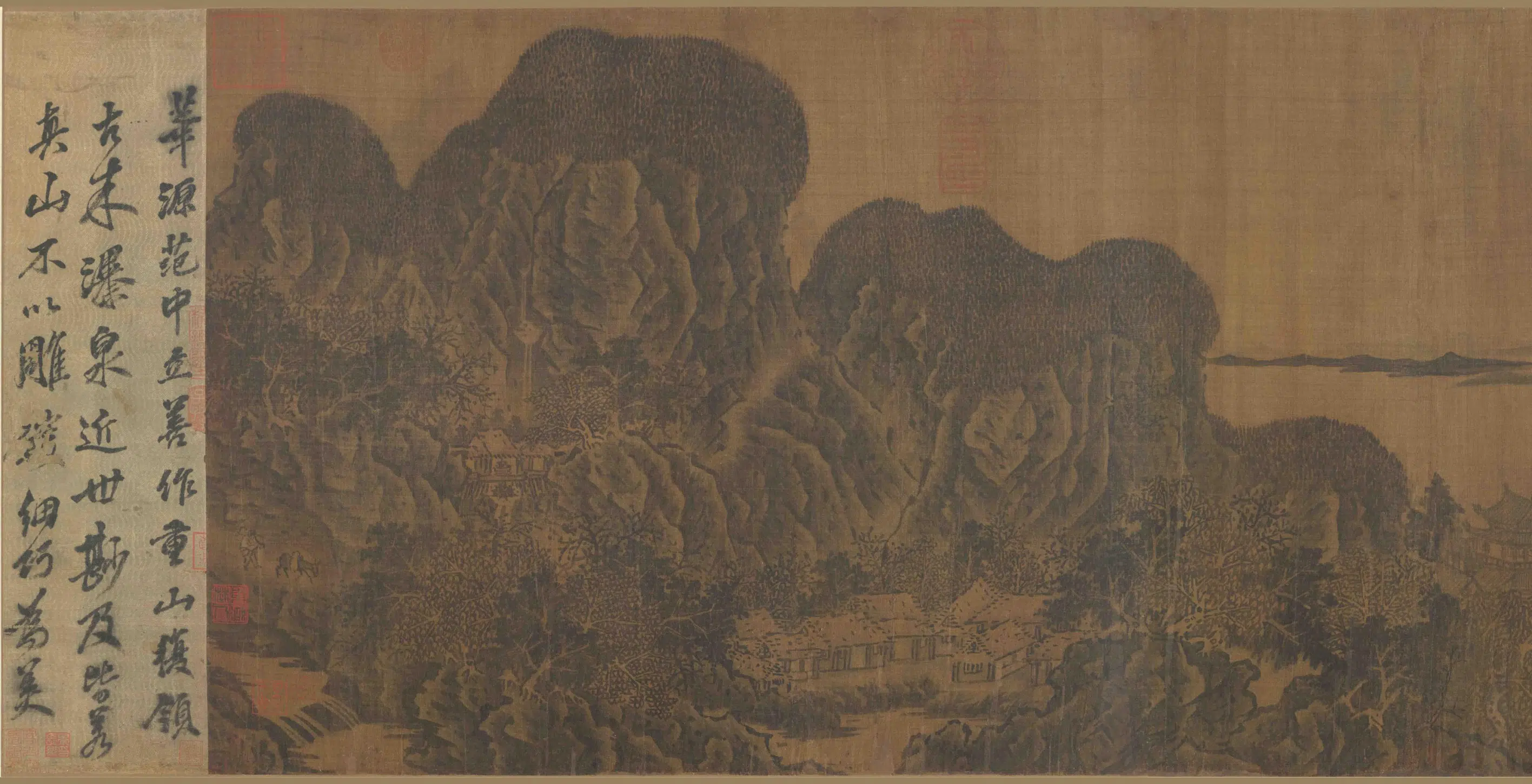 宋朝【佚名】《秋山萧寺图卷》