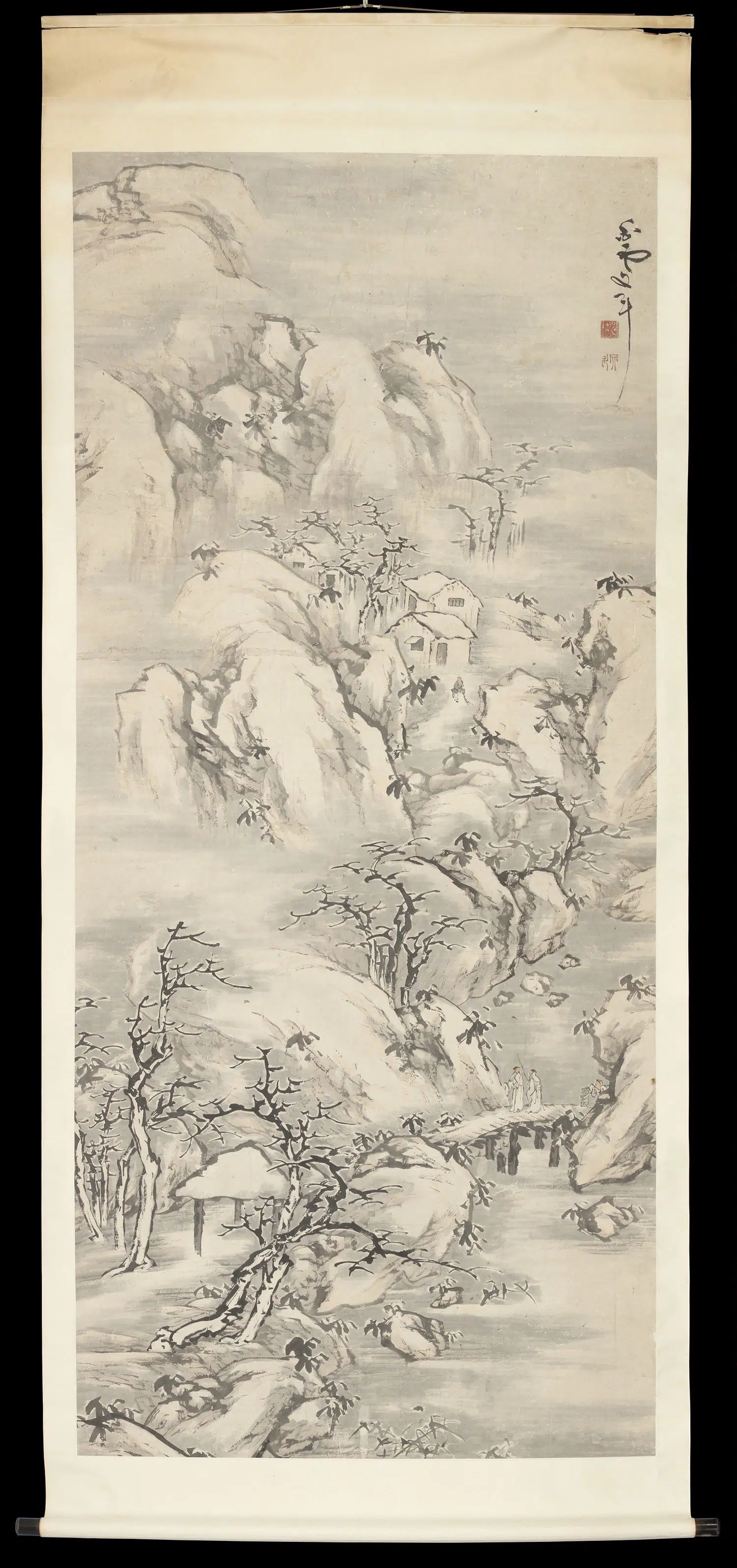 清朝【文斗】《雪景大中堂》 第1张