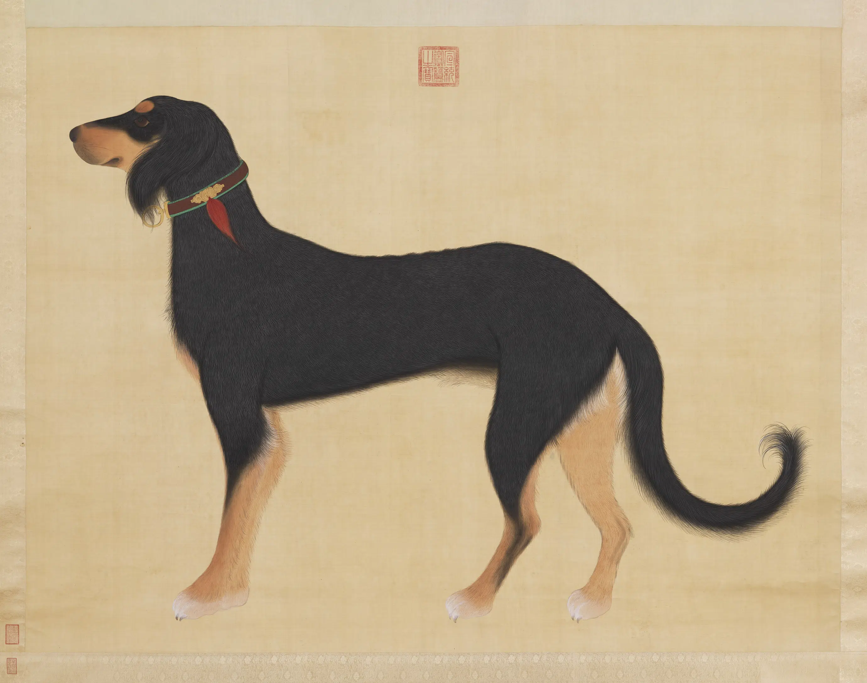 《院本猎犬图轴》