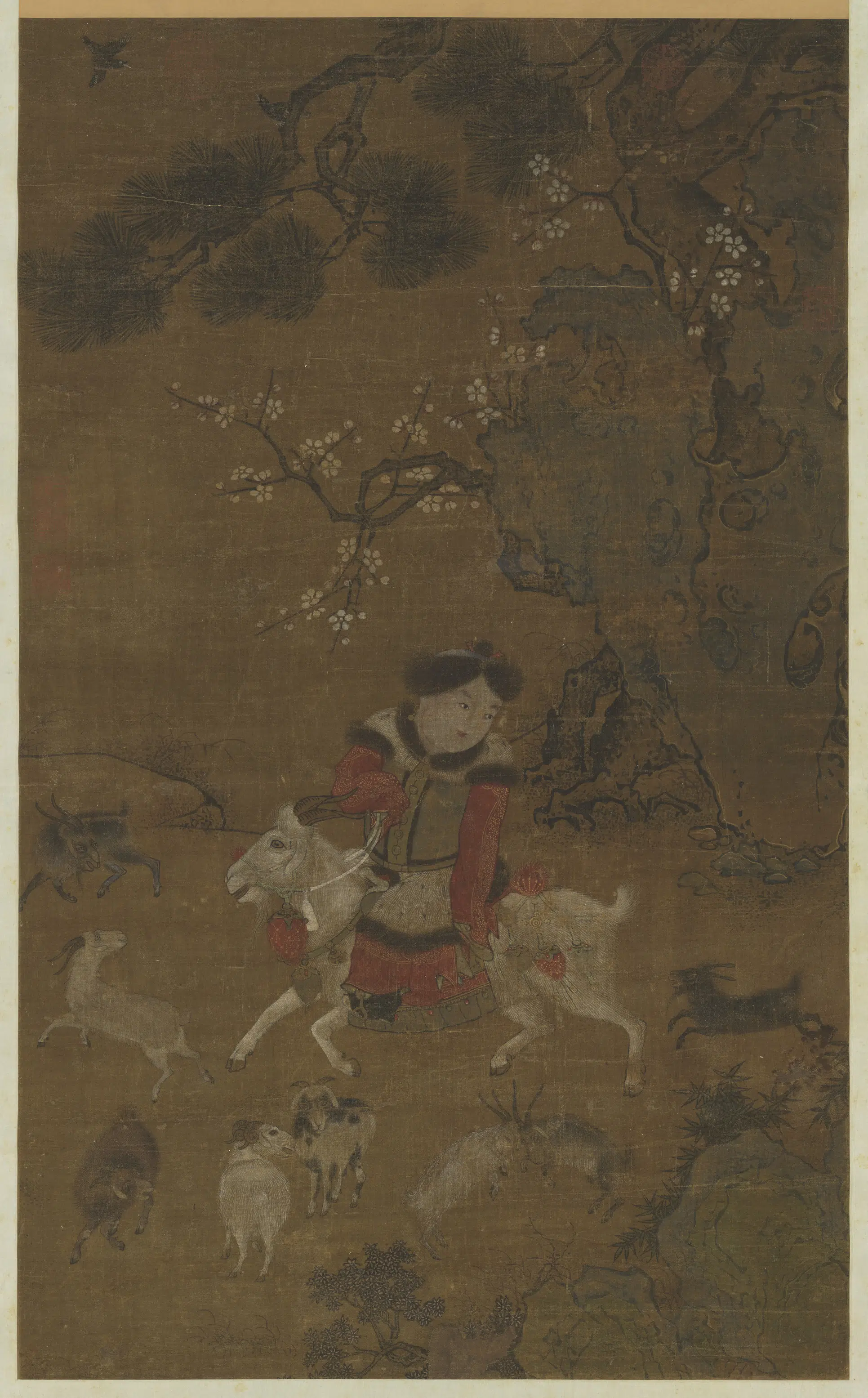 元代《元人九九消寒图轴》