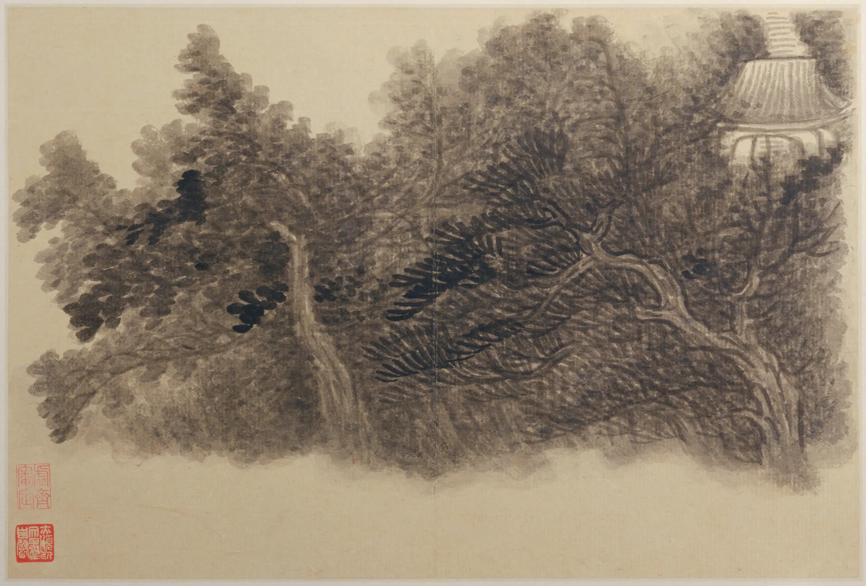 清代【龚贤】《山水册（17开）》 第13张