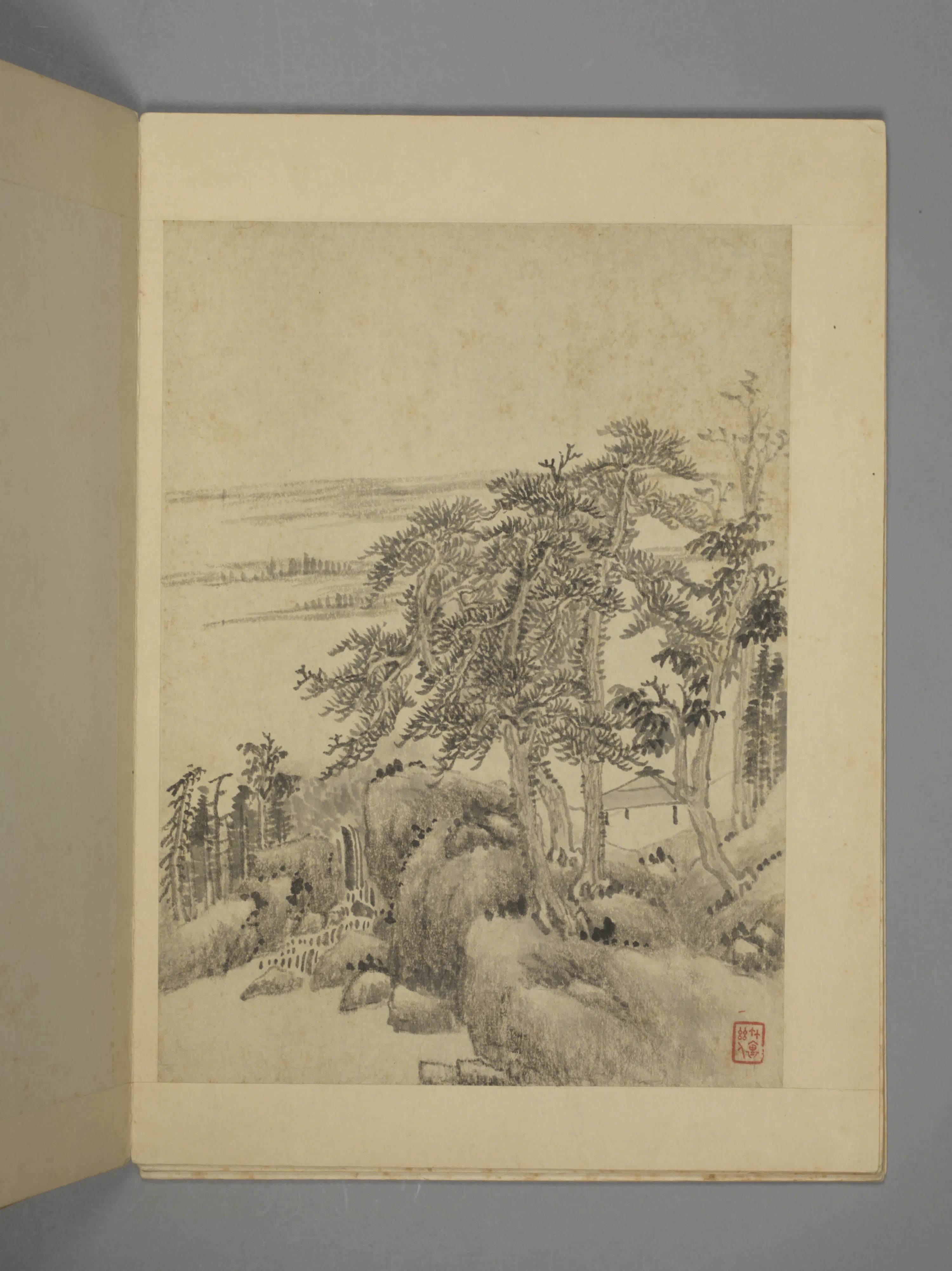 清代【赫奕】《仿元人山水册（8开）》 第7张