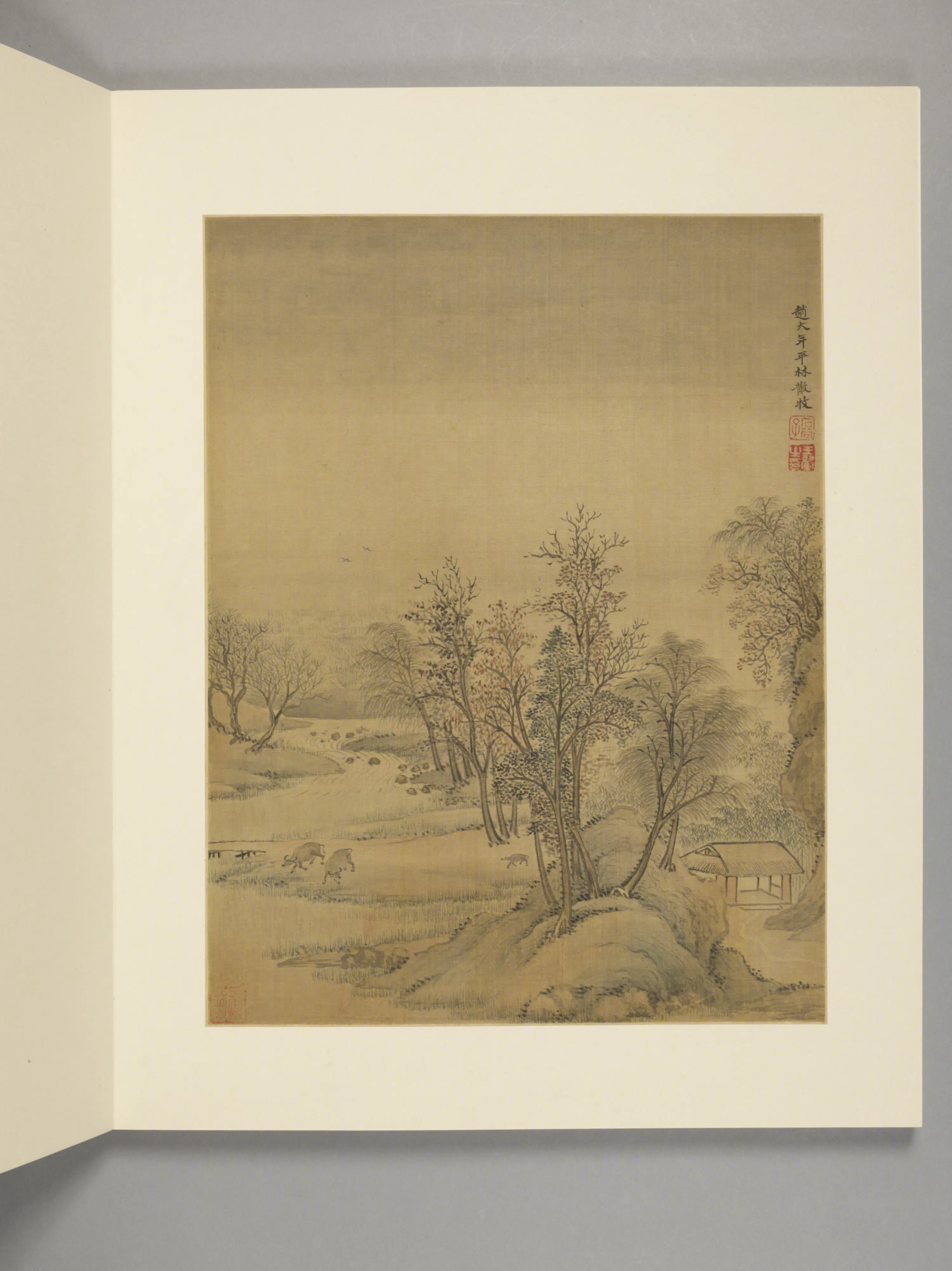 清代【王翚】《仿古山水册(16开)》 第6张 清代【王翚】《仿古山水册(16开)》 第6张