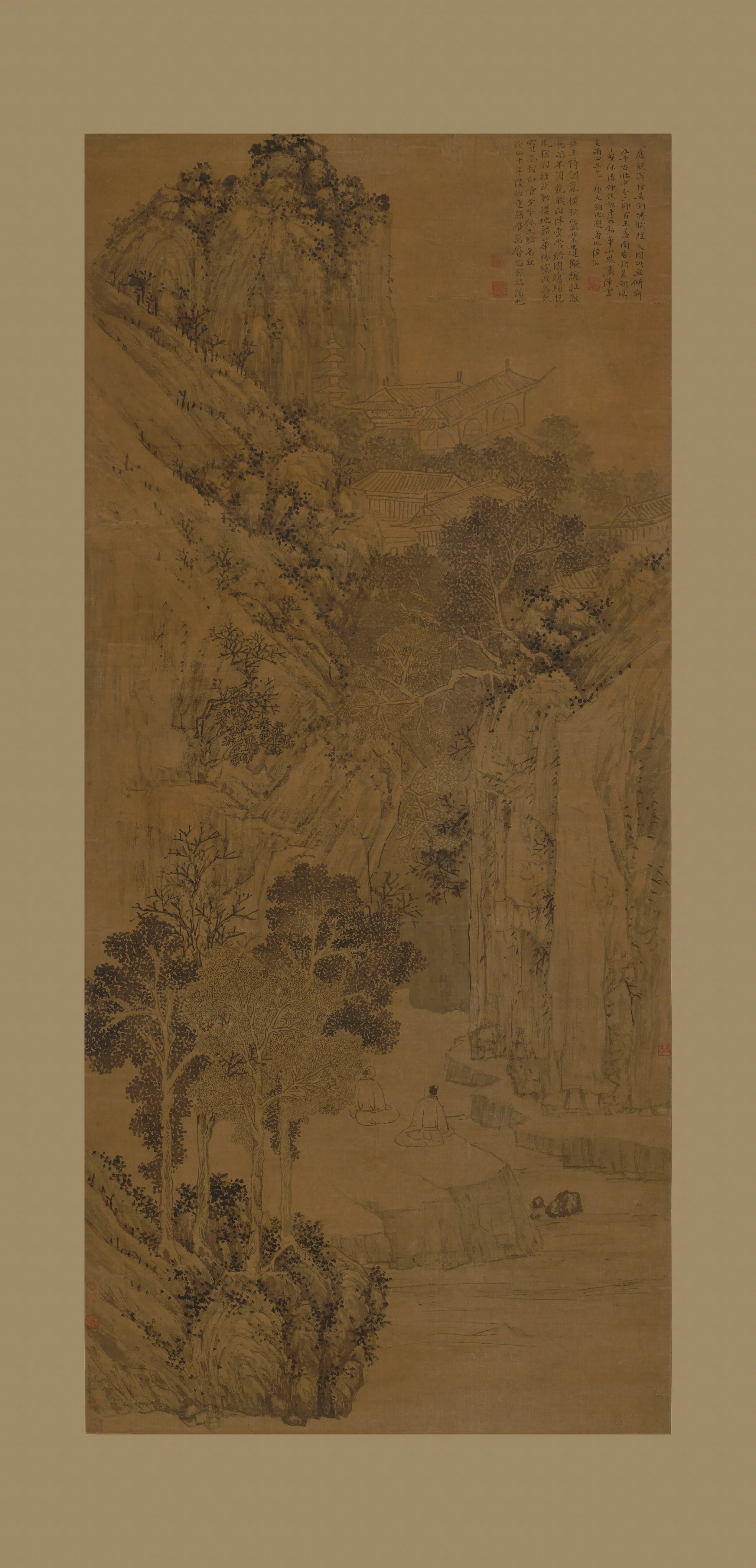 明朝【陆治】《虎丘山图轴》