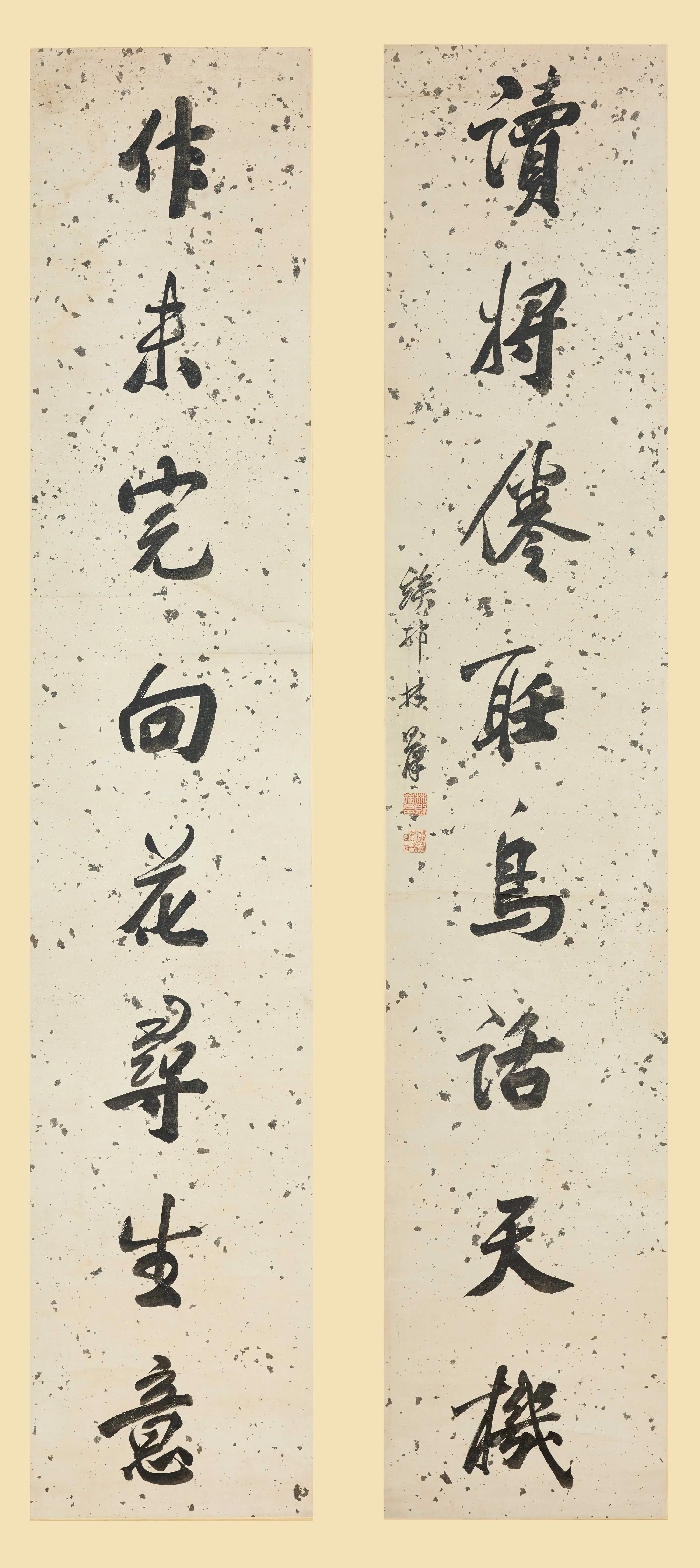 清代【林则徐】《行书八言联-1》