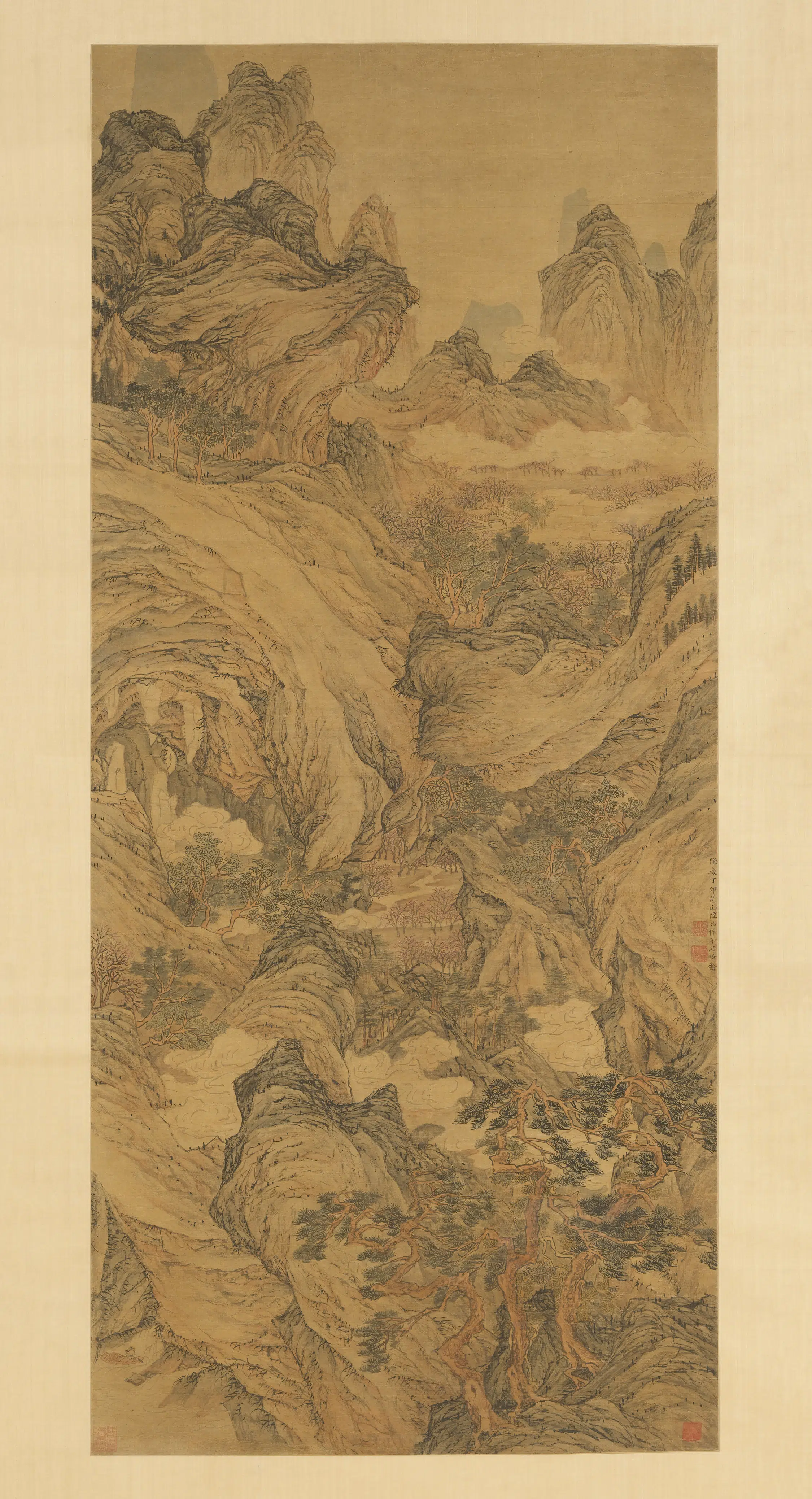 明朝【陆治】《桃源图轴》