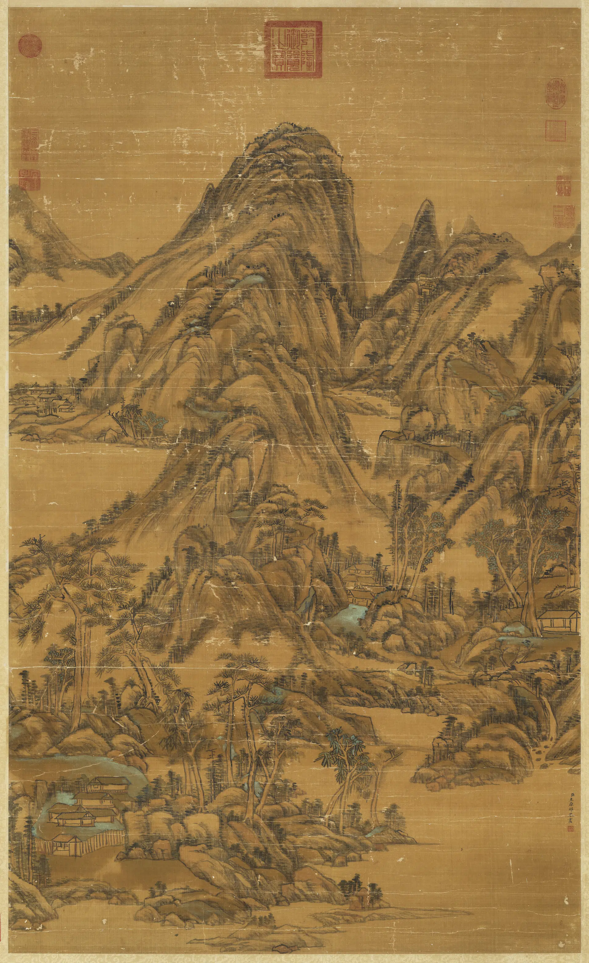 清代【王原祁】《重山迭嶂图轴》