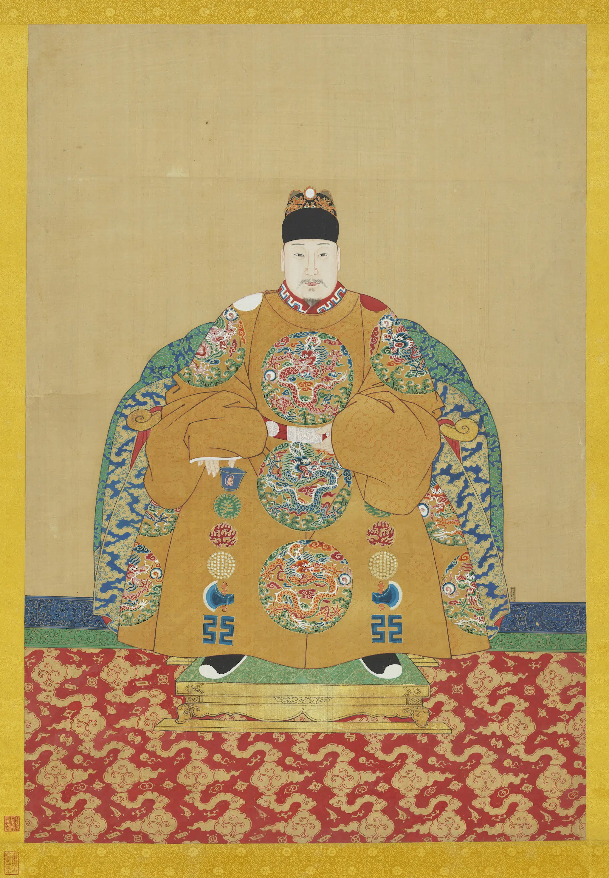 明朝《明神宗坐像图轴》
