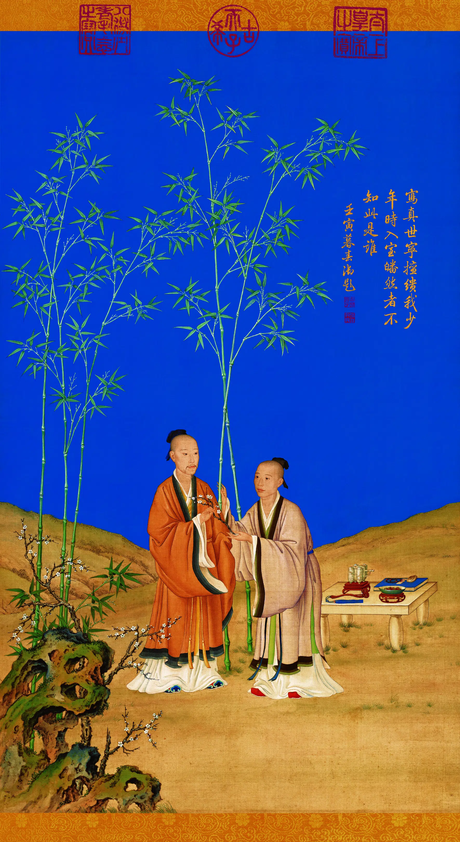 清代【郎世宁】《平安春信图》