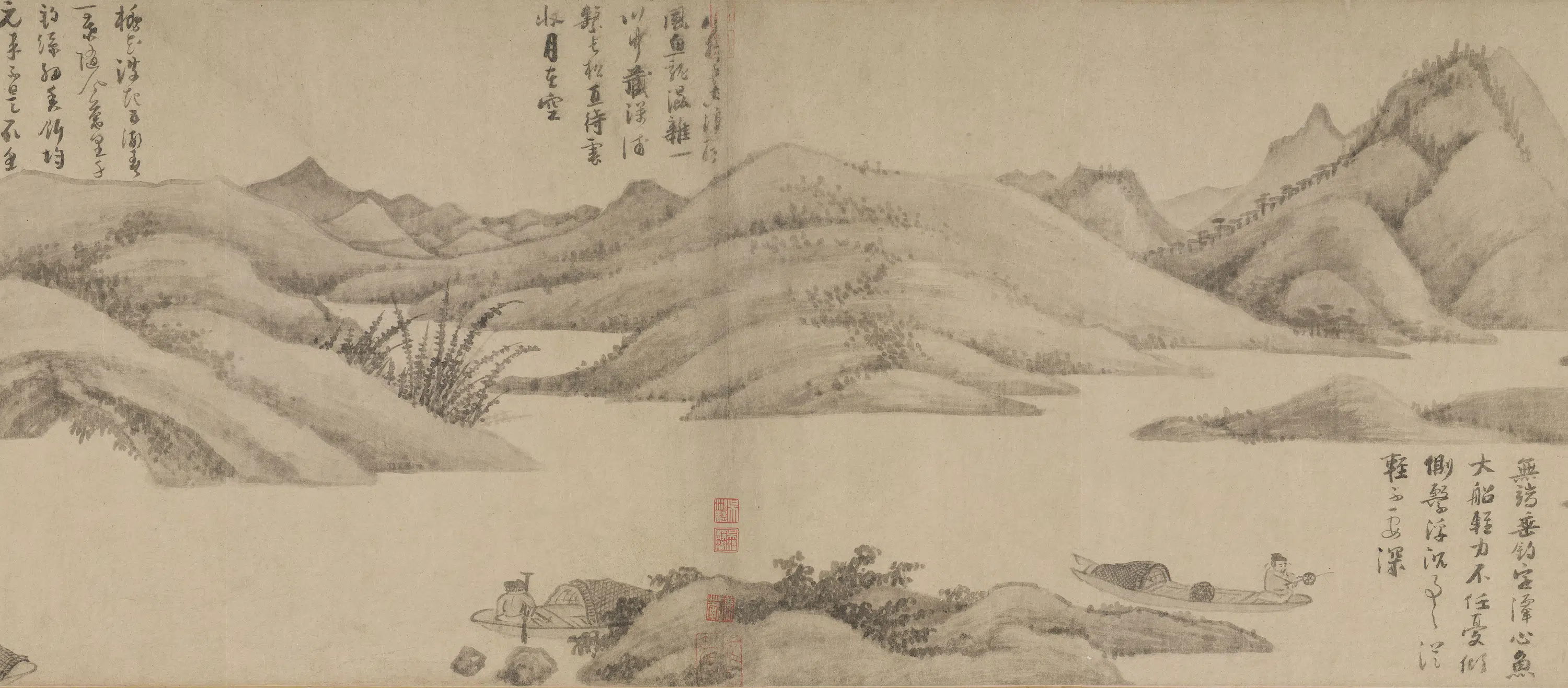 元朝【吴镇】《渔父图卷》 第4张