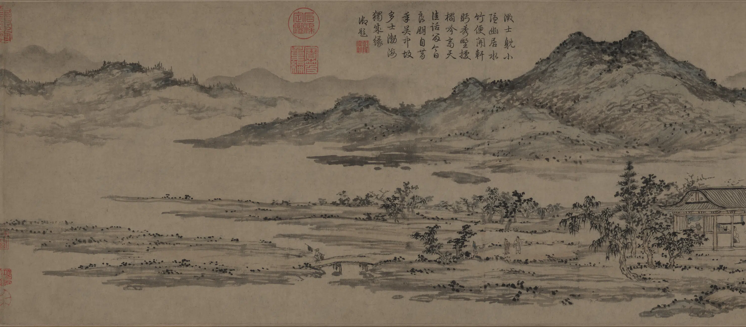 元朝【朱德润】《秀野轩图卷》 第11张