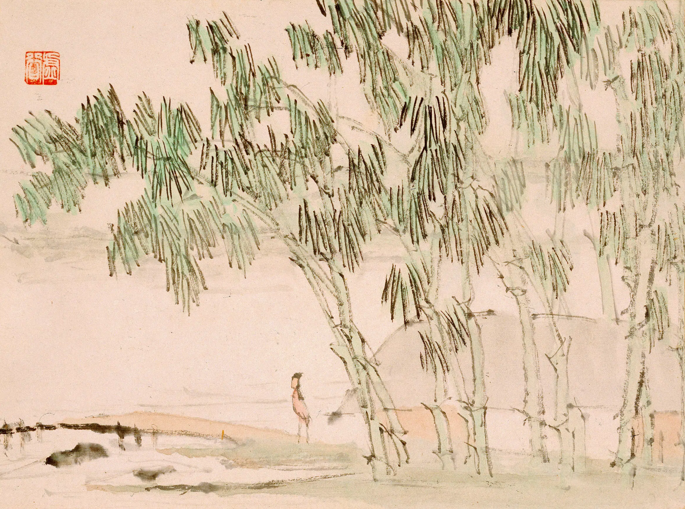 清代【虚谷】《山水册-2》 第4张