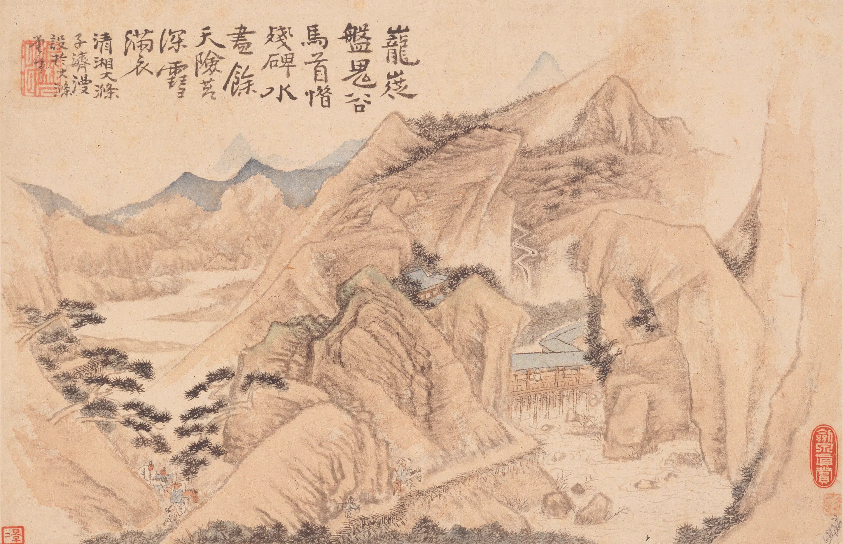 清代【石涛】《山水花卉册》 第11张