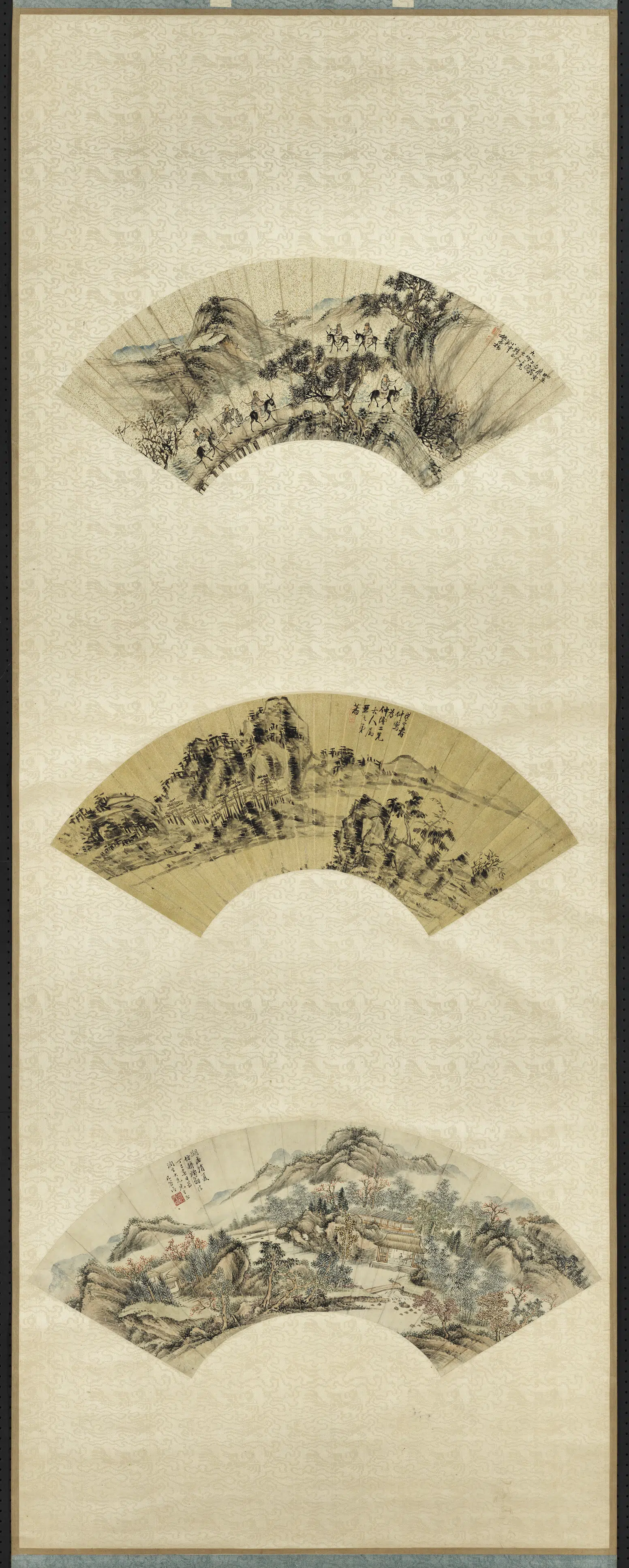 清代【几谷（明俭）】《山水扇面》