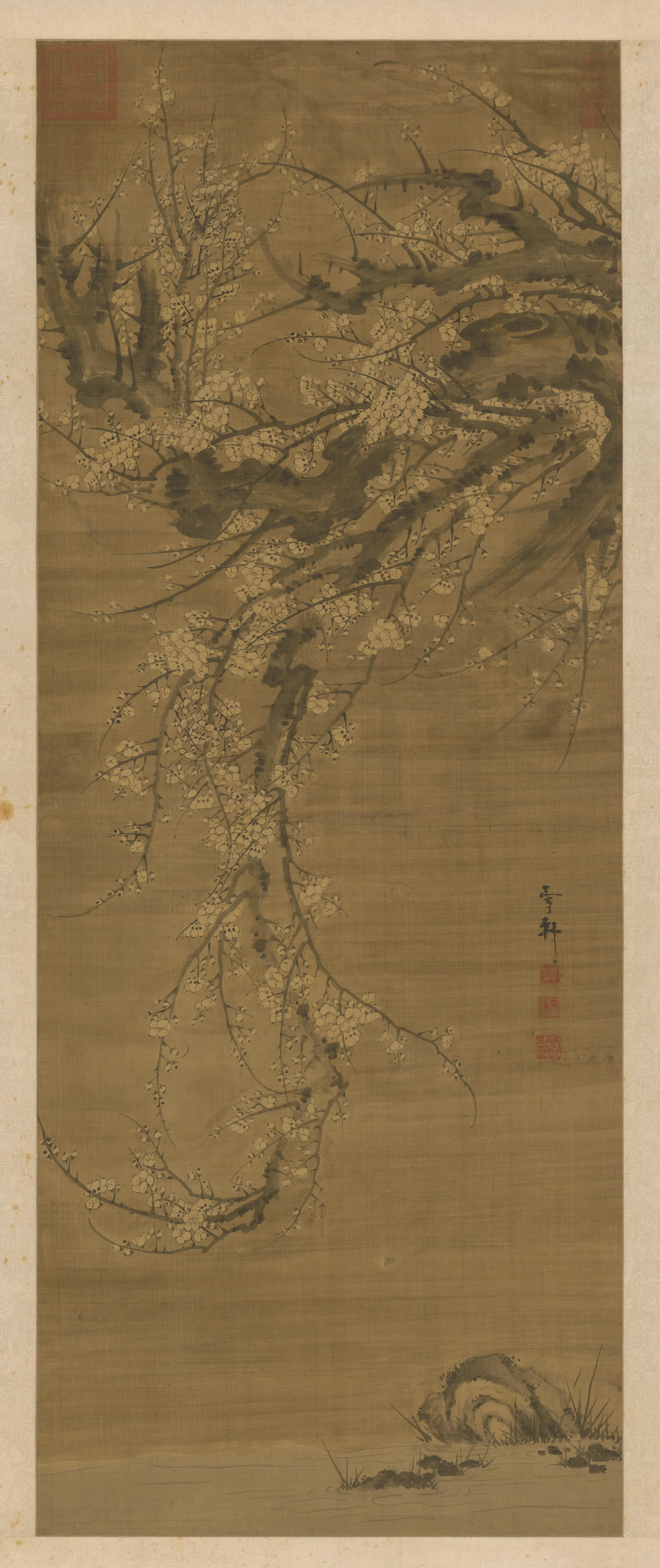 明朝【孙启】《梅花轴》