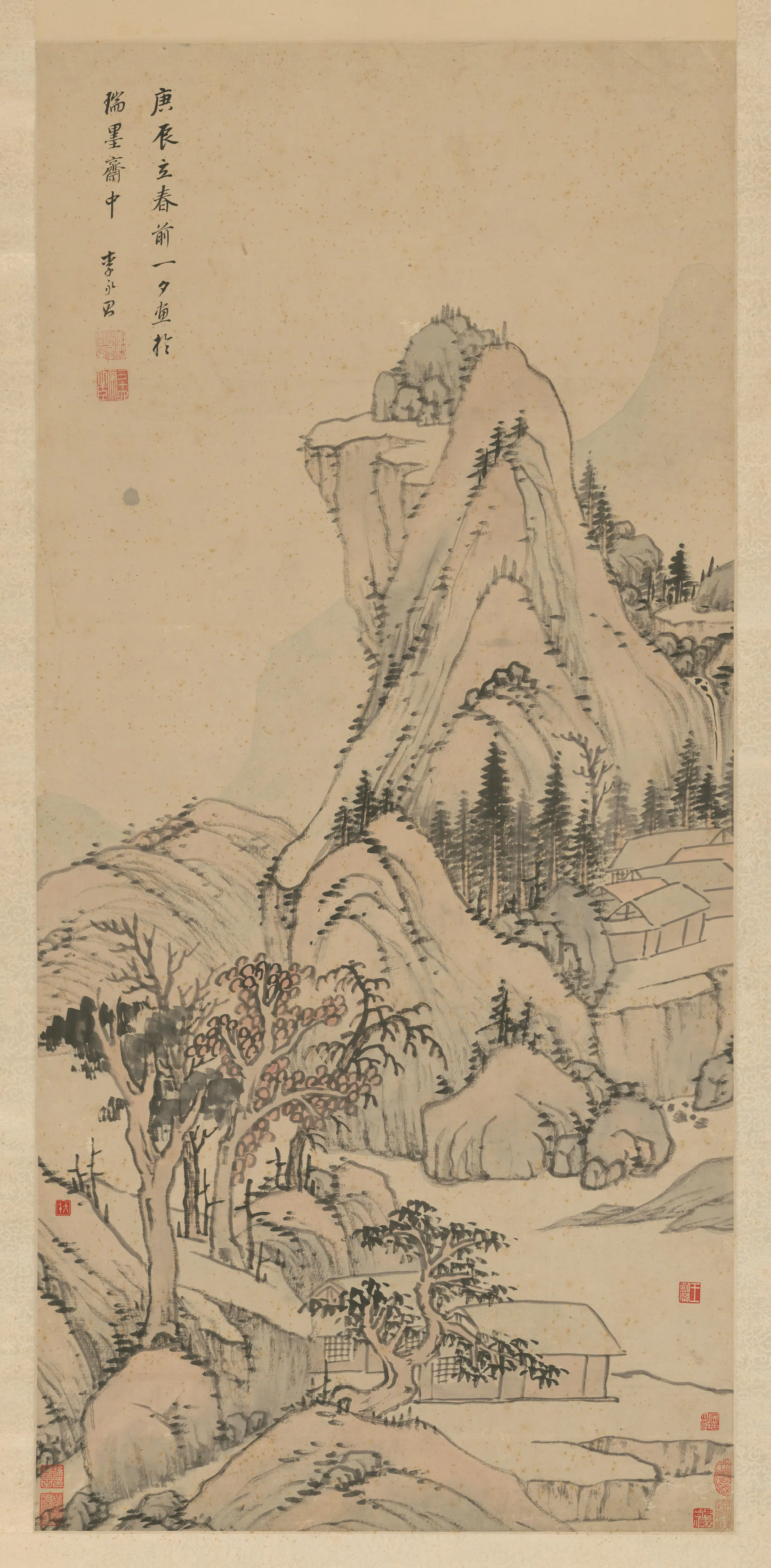 清代【李永昌】《山水轴》 第1张