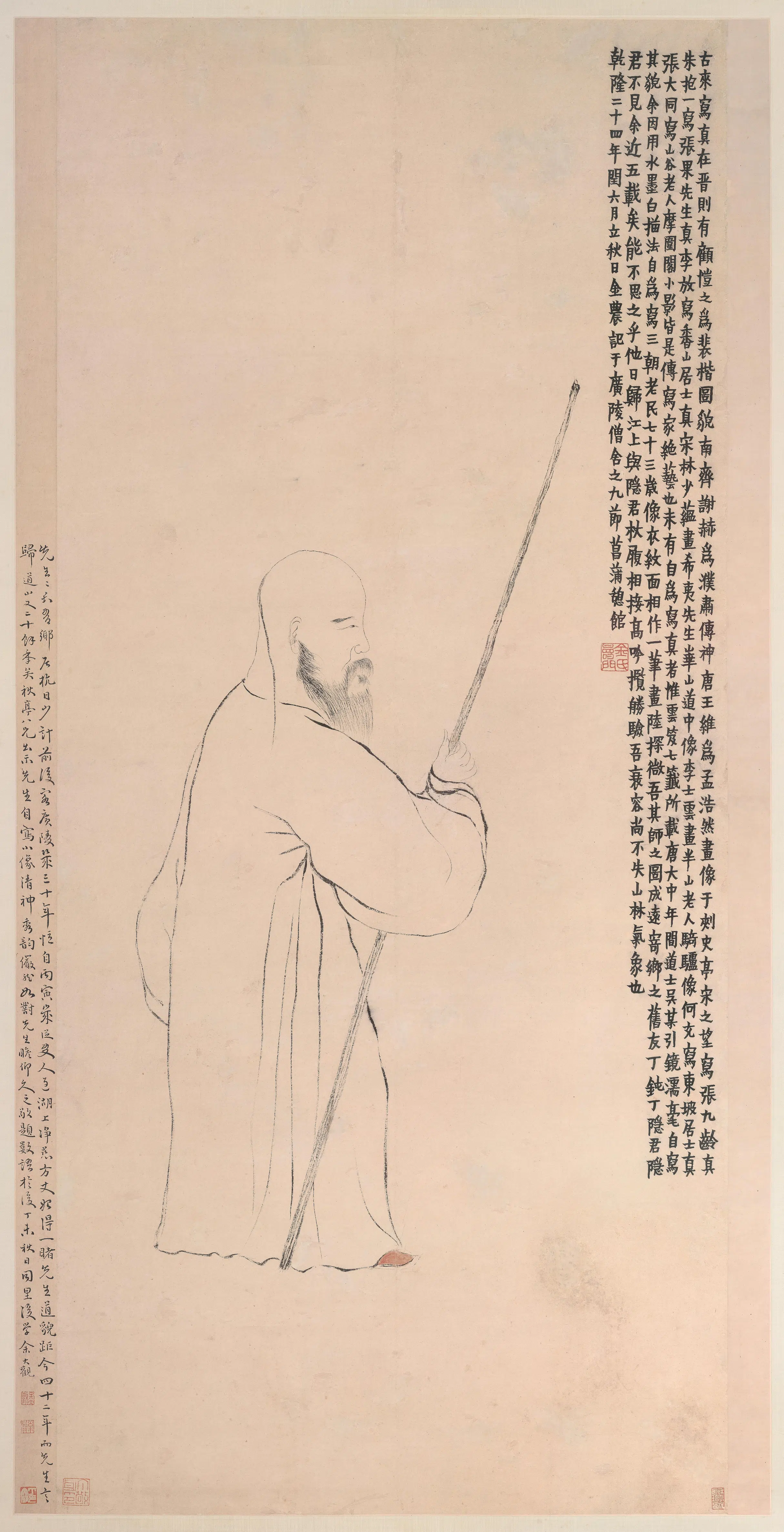 清代【金农】《自画像轴》