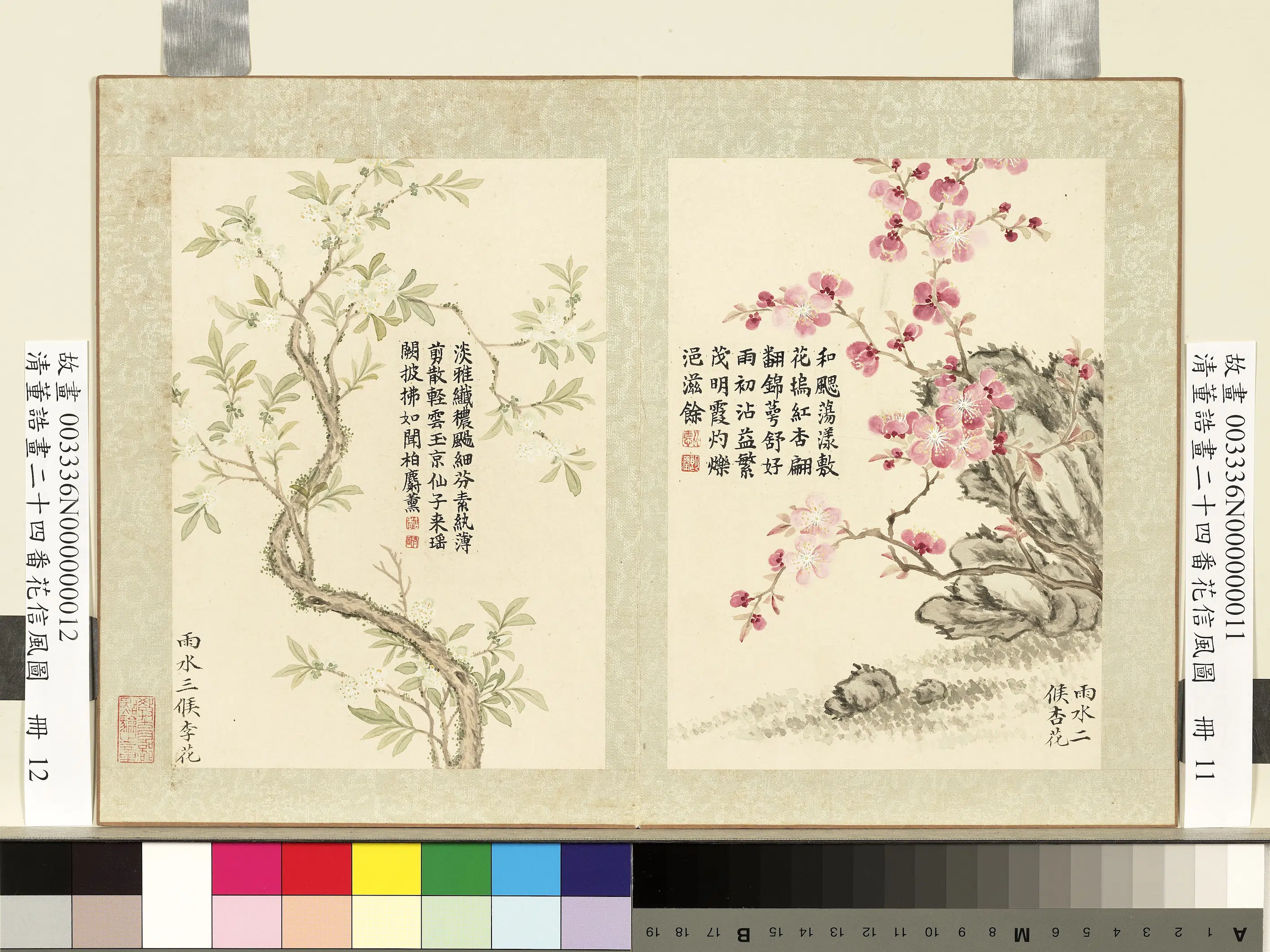 清代【董诰】《二十四番花信风图-12开》 第12张