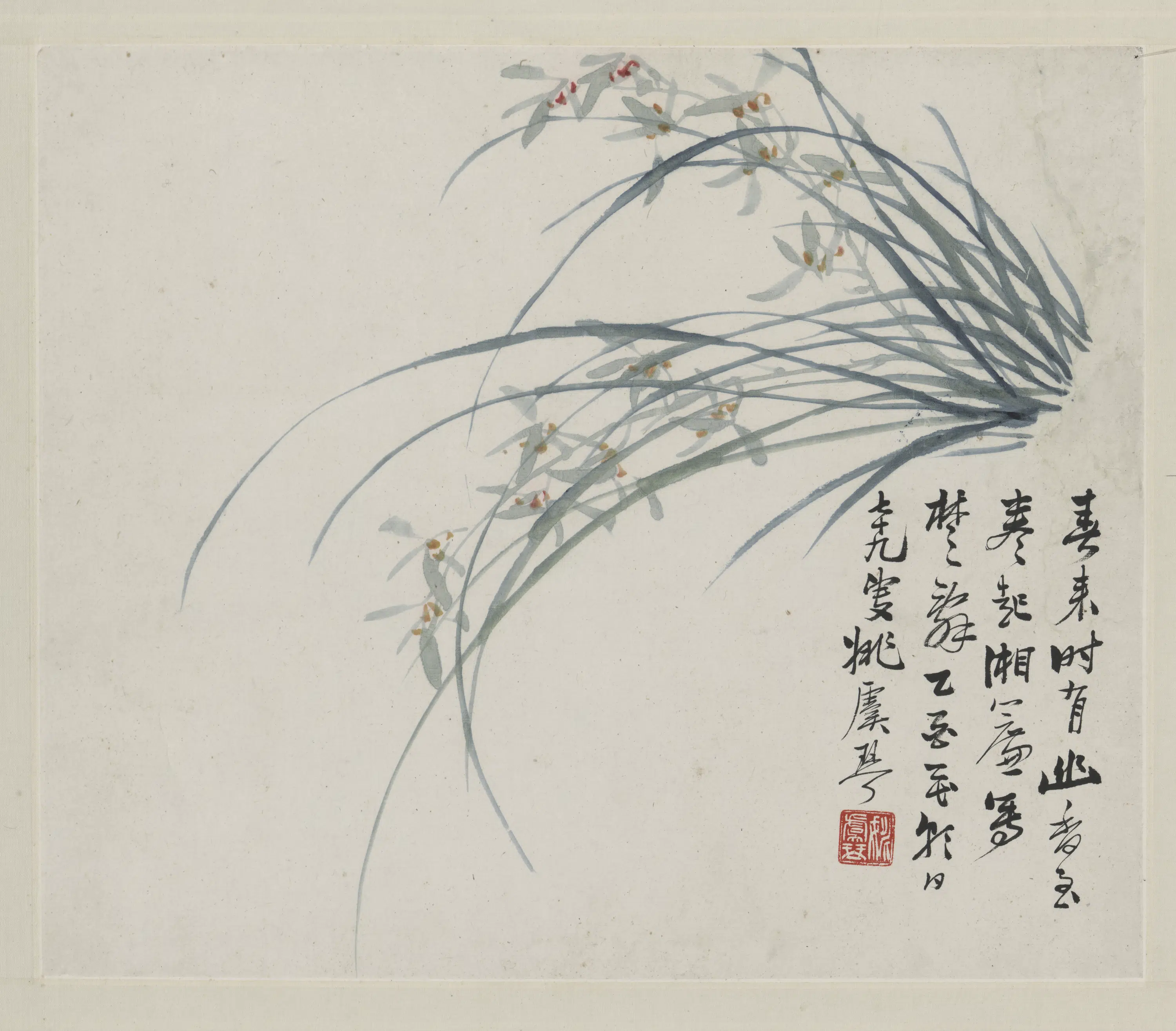 近现代【姚虞琴】《兰花图轴》 第1张