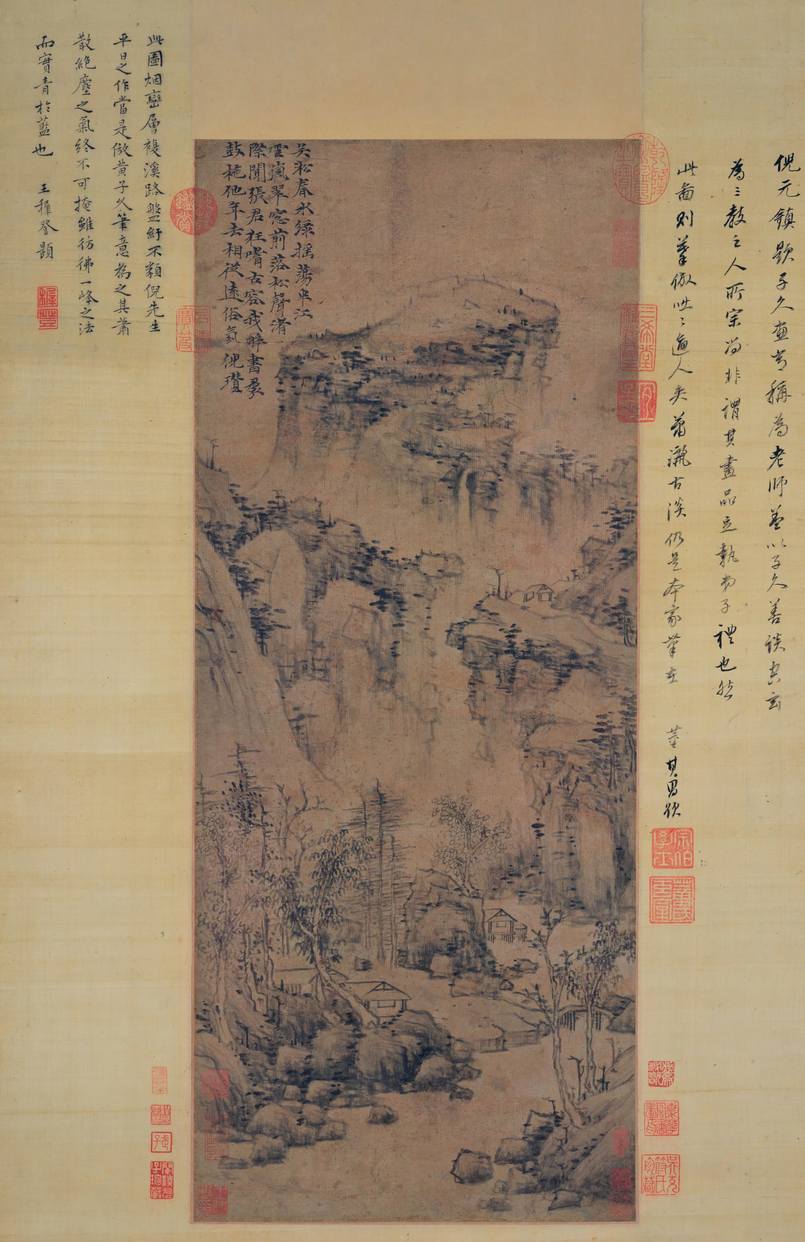 元朝【张中】《吴淞春水图轴》 第1张