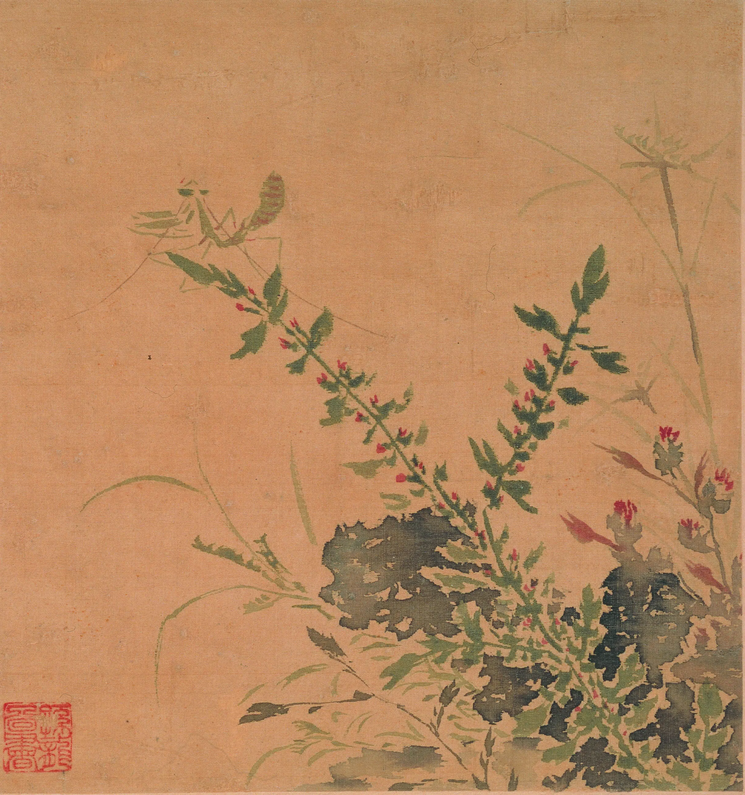 明朝【孙隆（孙龙）】《花鸟草虫册》 第7张