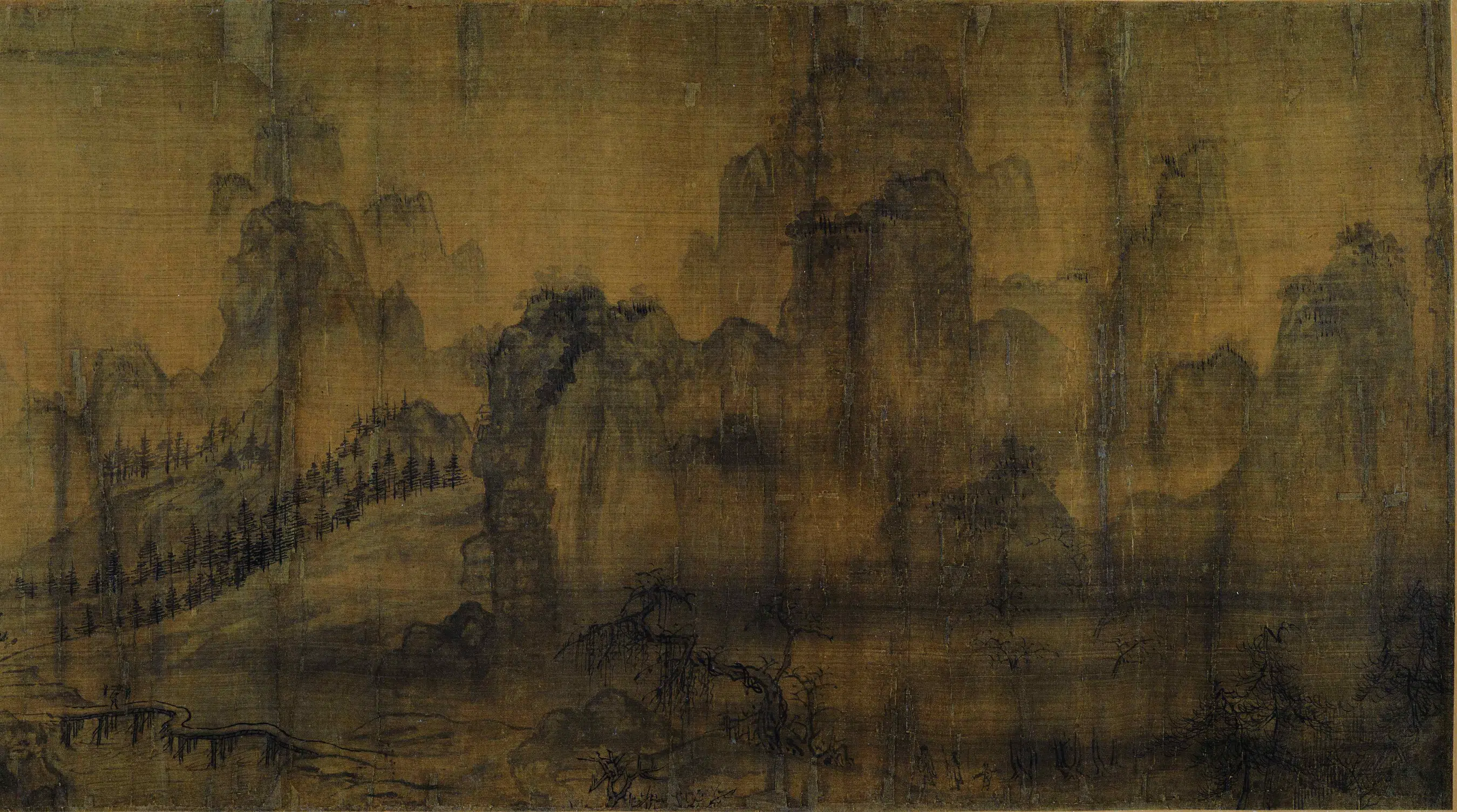 北宋【王诜】《烟江叠嶂图卷-1》 第3张