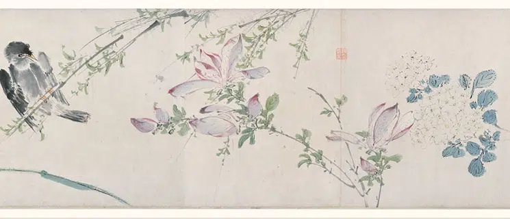 清代【陈嘉言】《花卉鸟兽图卷》 第10张 清代【陈嘉言】《花卉鸟兽图卷》 第10张