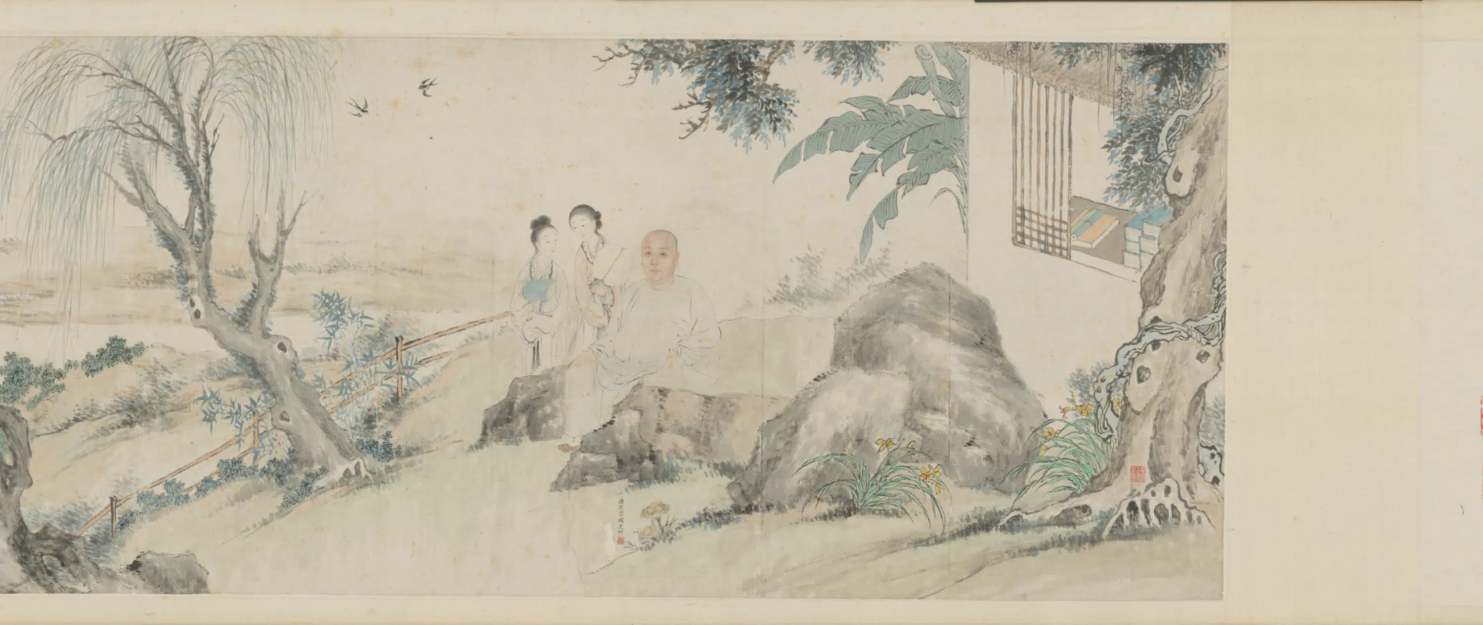 清代【汤贻汾】《清人画恺堂像等补爱庐补读图卷》 第4张 清代【汤贻汾】《清人画恺堂像等补爱庐补读图卷》 第4张