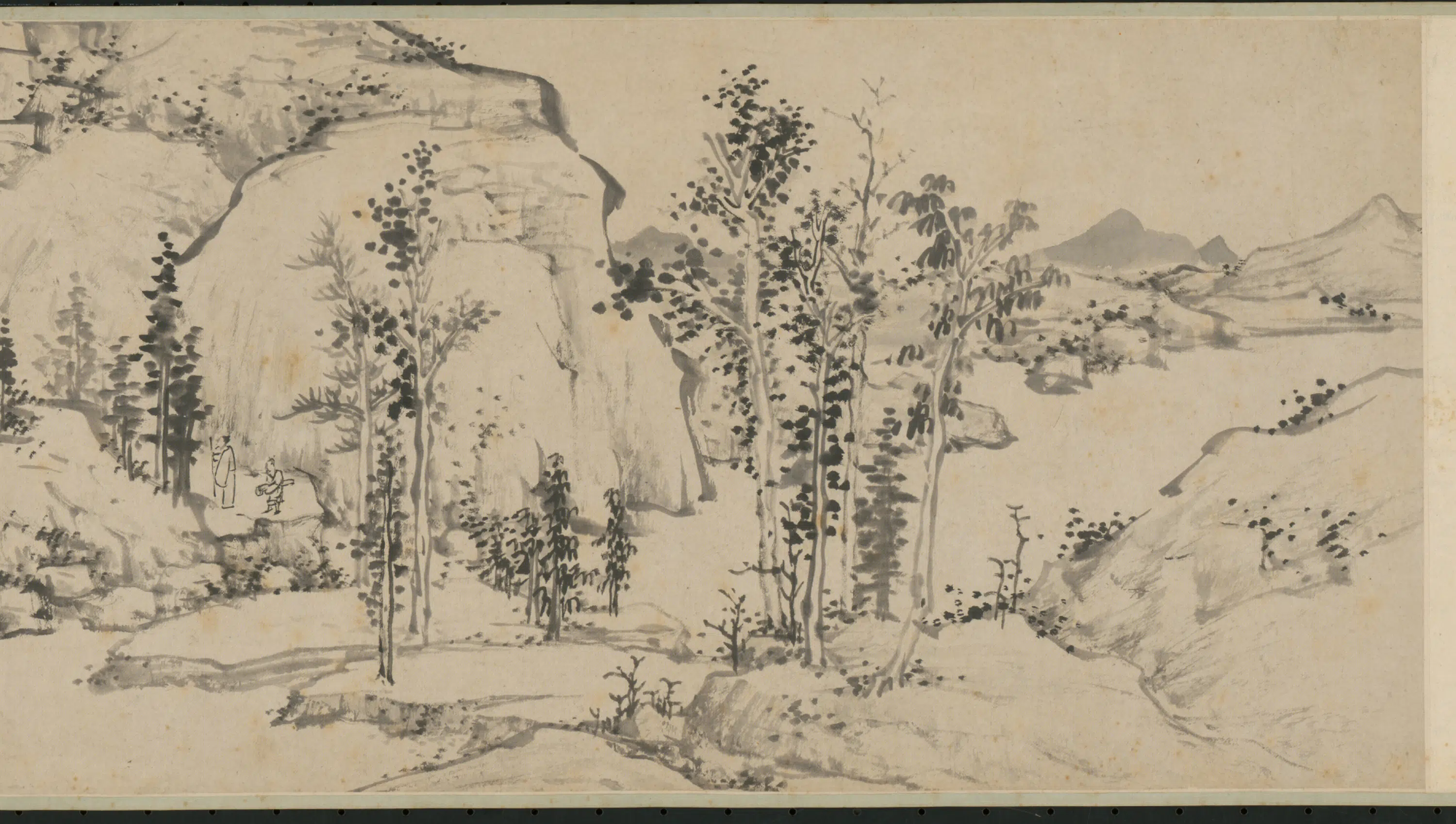 清代【查士标】《山水卷》 第3张