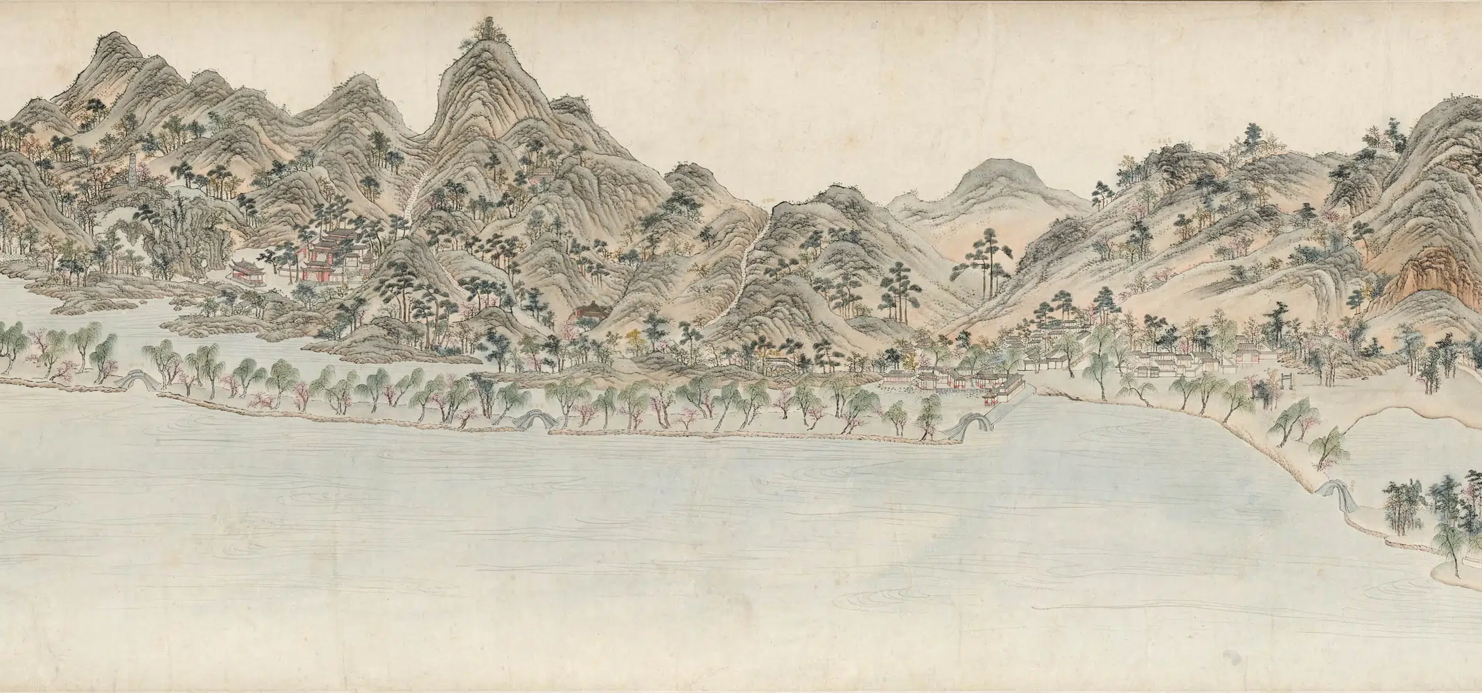 清代【莫尔森】《西湖图卷》 第3张