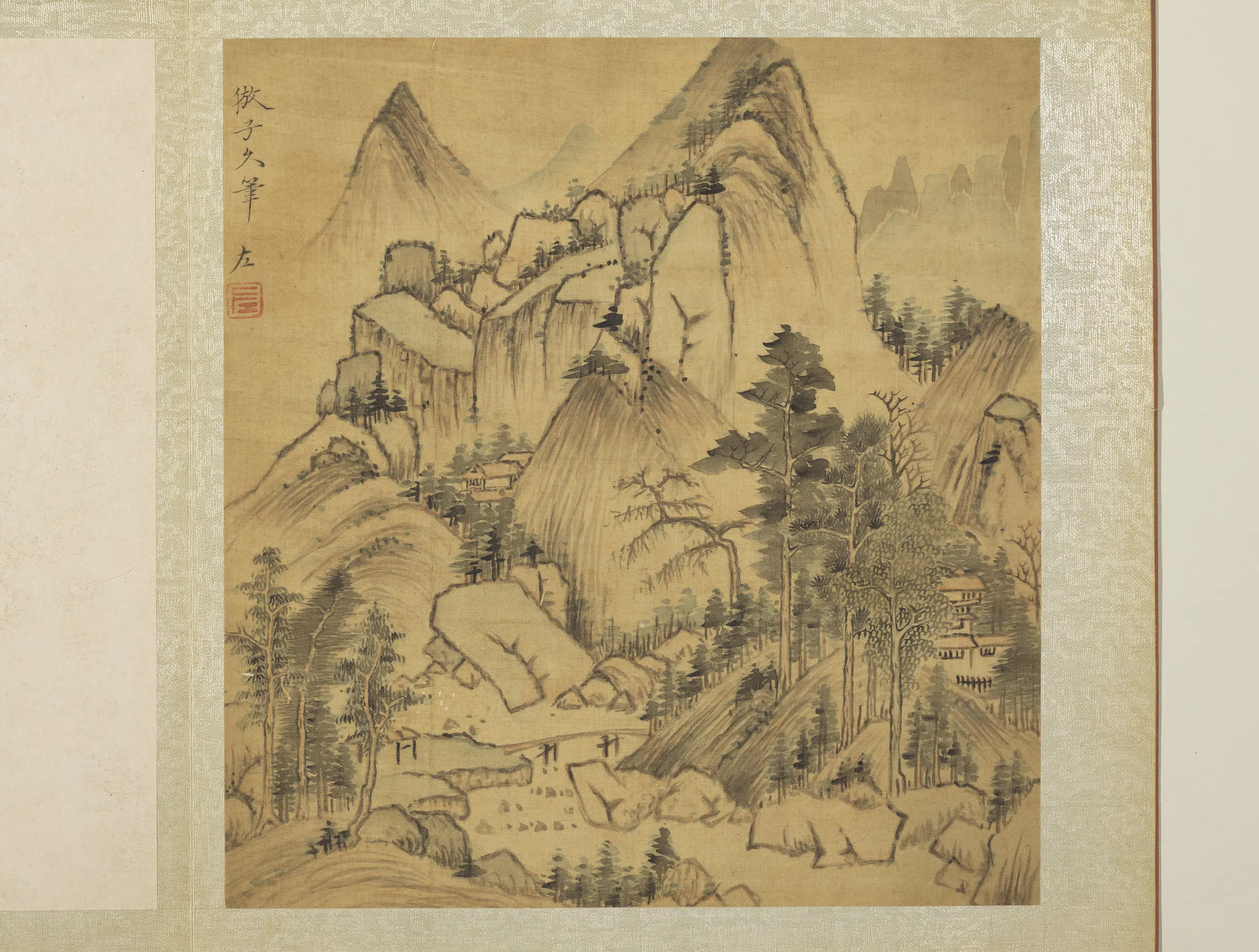 明朝【赵左】《山水册-仿黄公望山水》