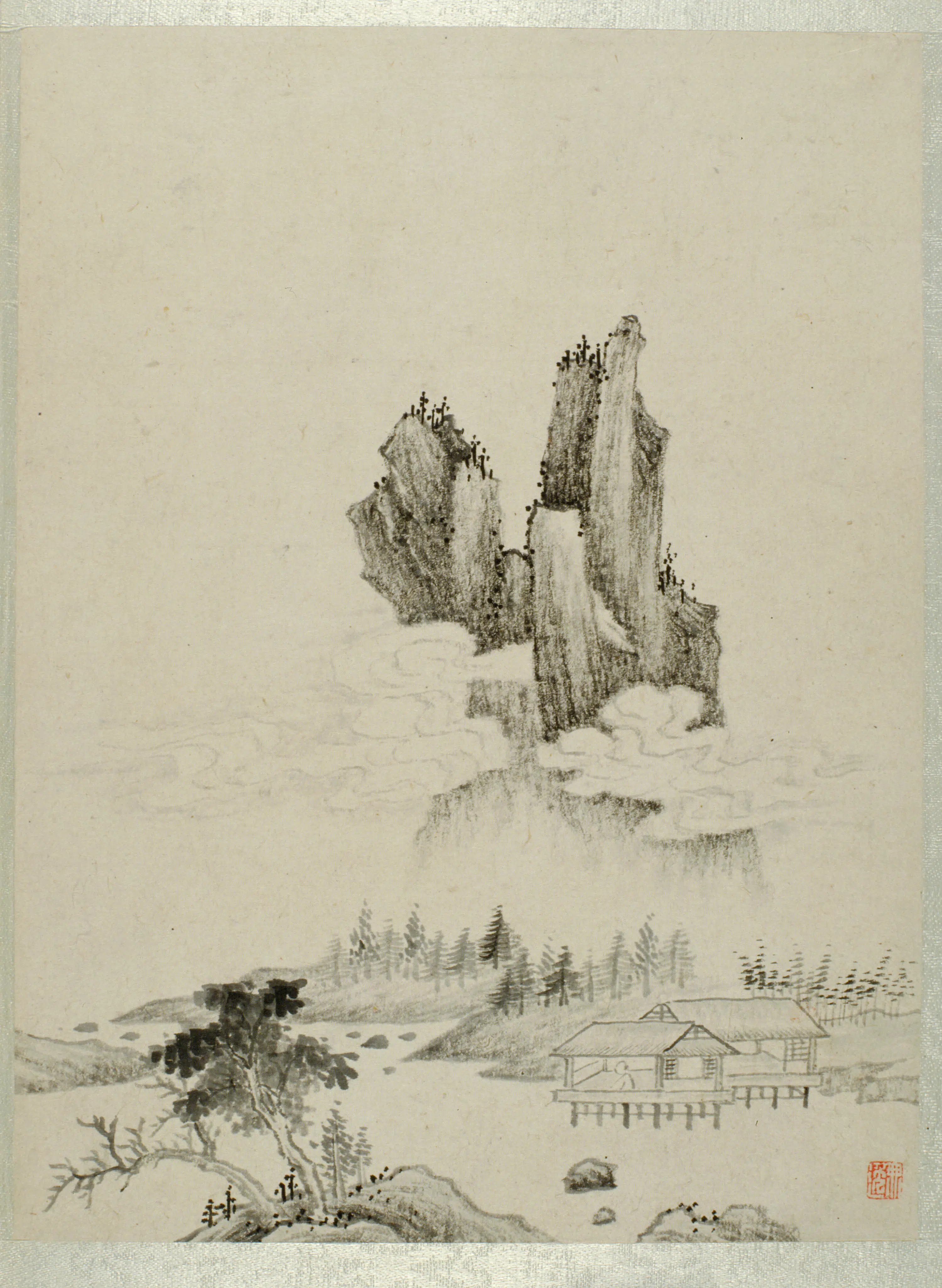 清代【孙逸】《山水图册（16开）》 第10张