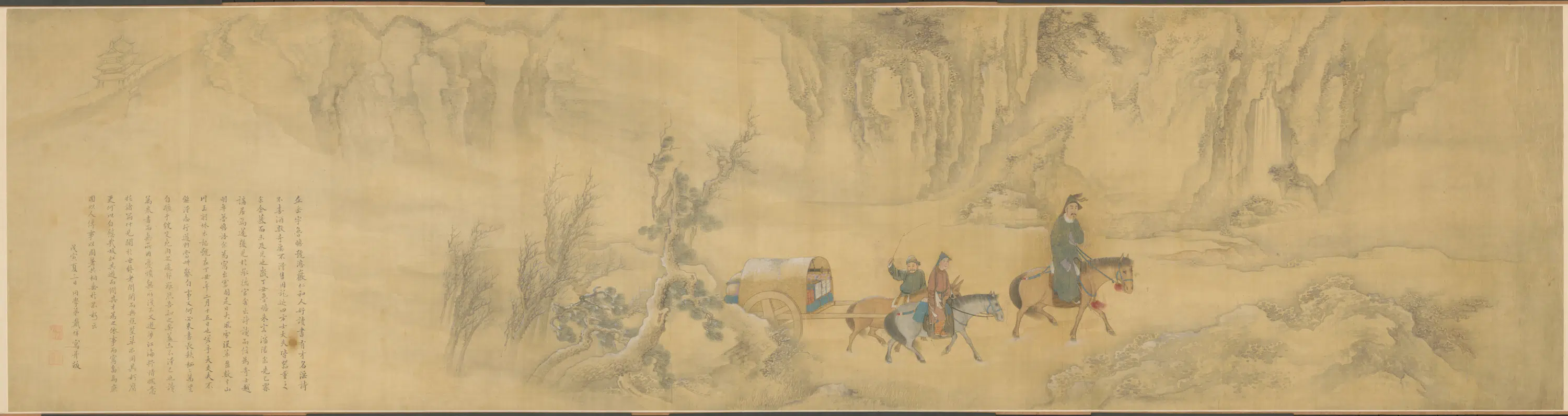 清代【戴梓】《画丘岳出塞图像卷》
