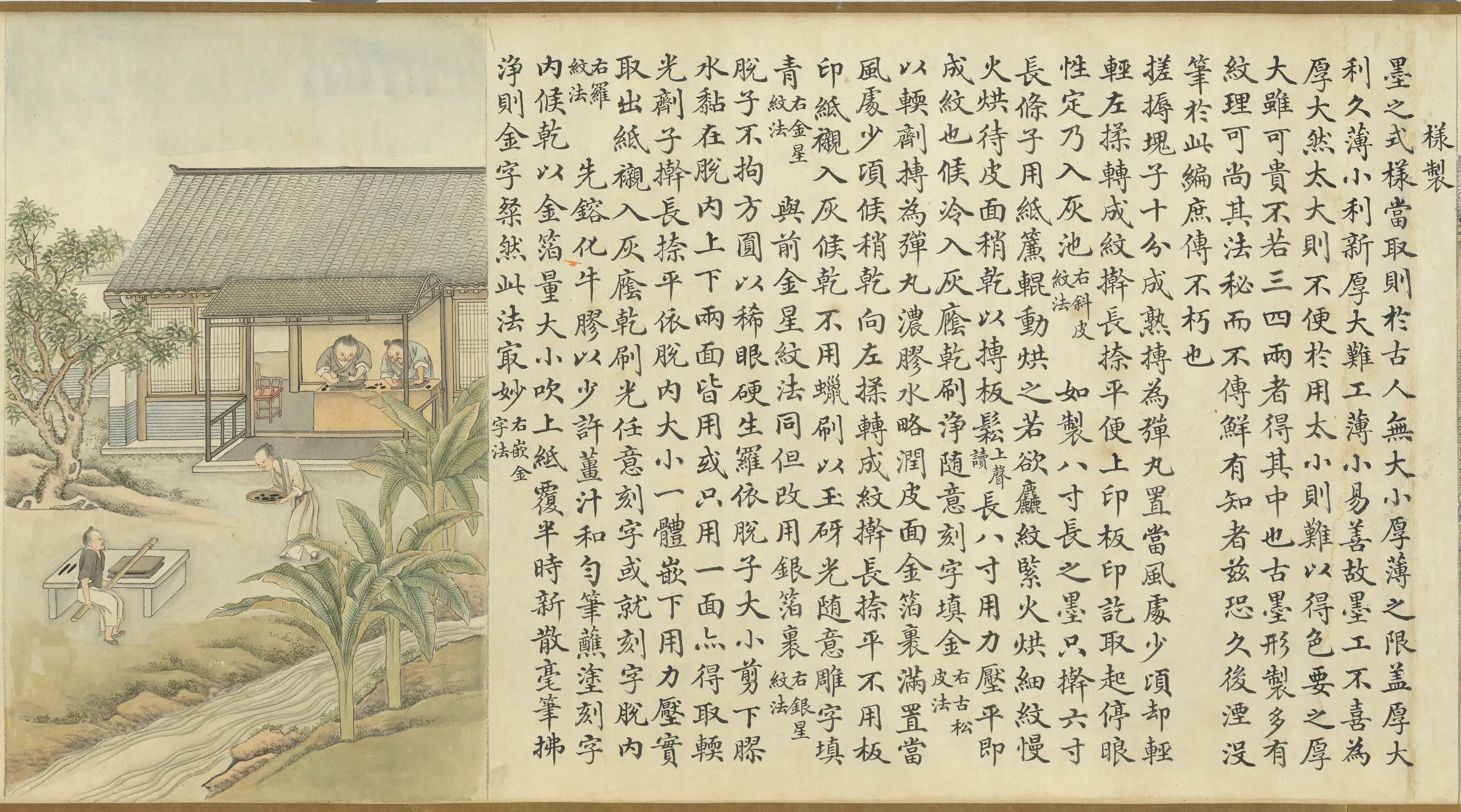 清代【沈初】《徐扬墨法集要图卷_样制》