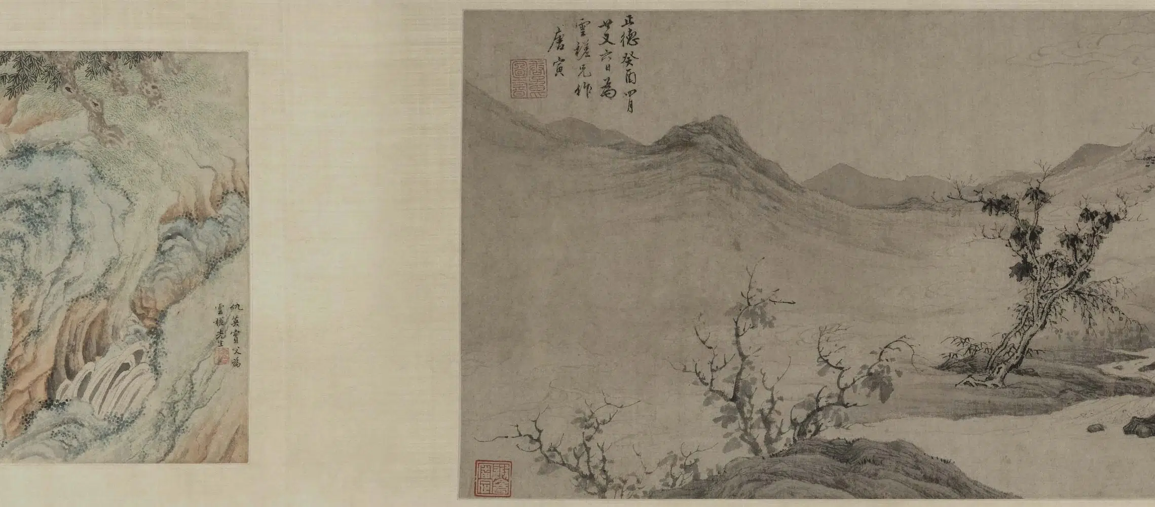 明朝【唐寅-伯虎】《仇英云槎像合卷》 第5张