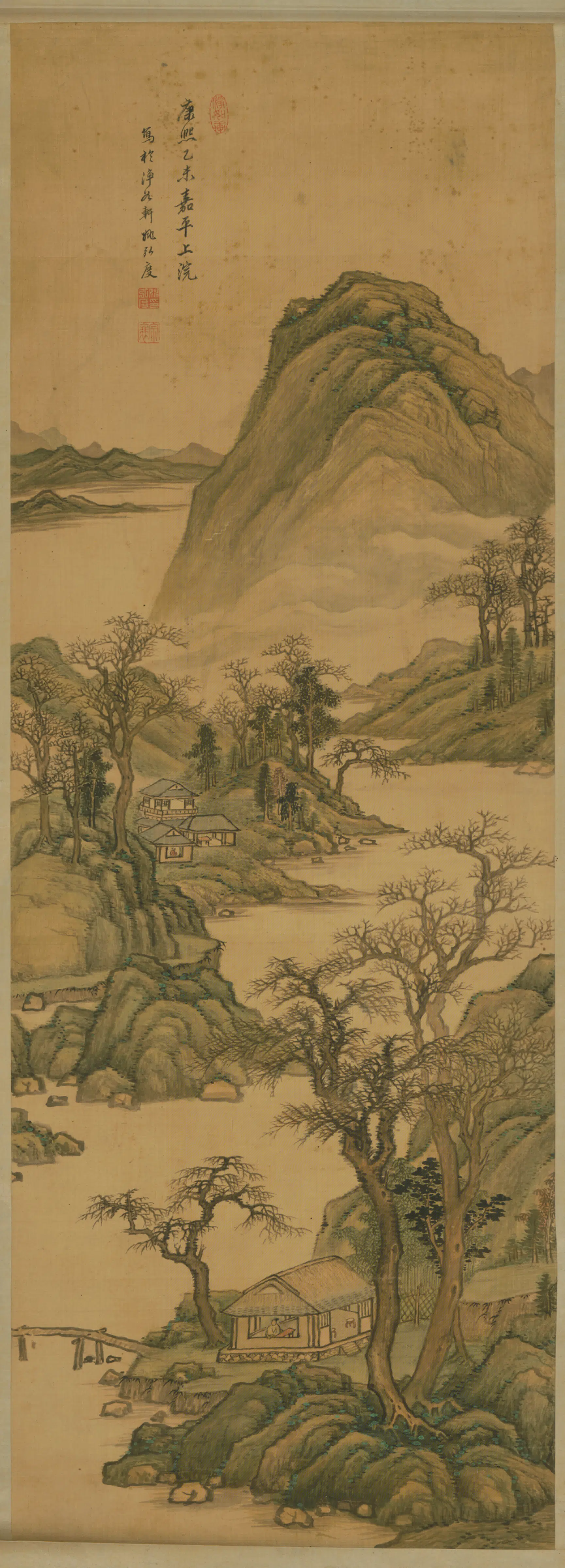 清代【姚弘度】《山水图轴》 第1张