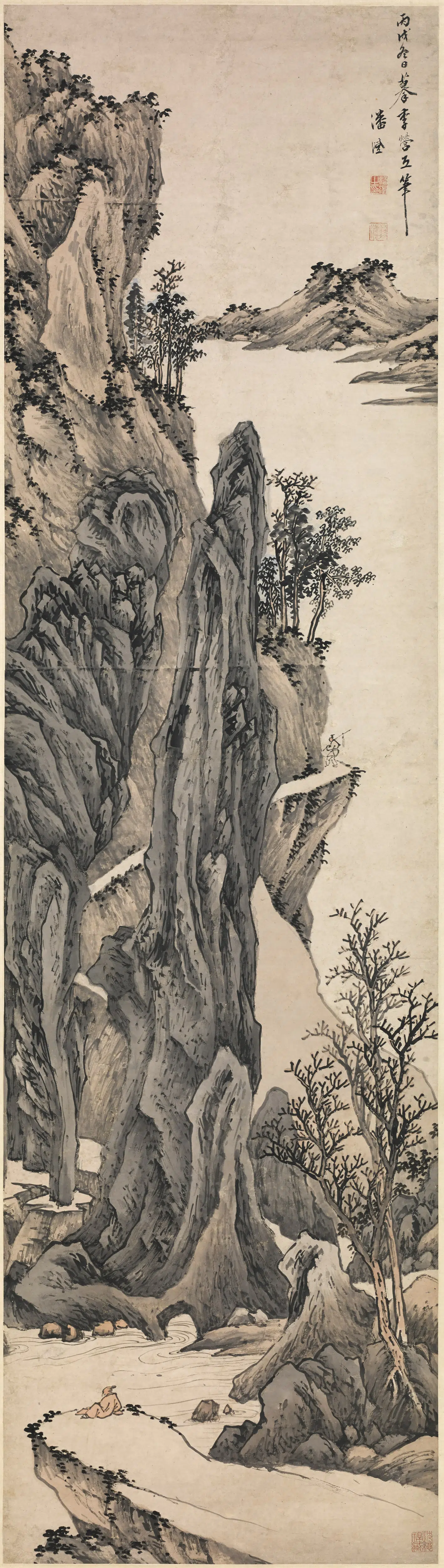 清代【潘澄】《山水图轴-1》