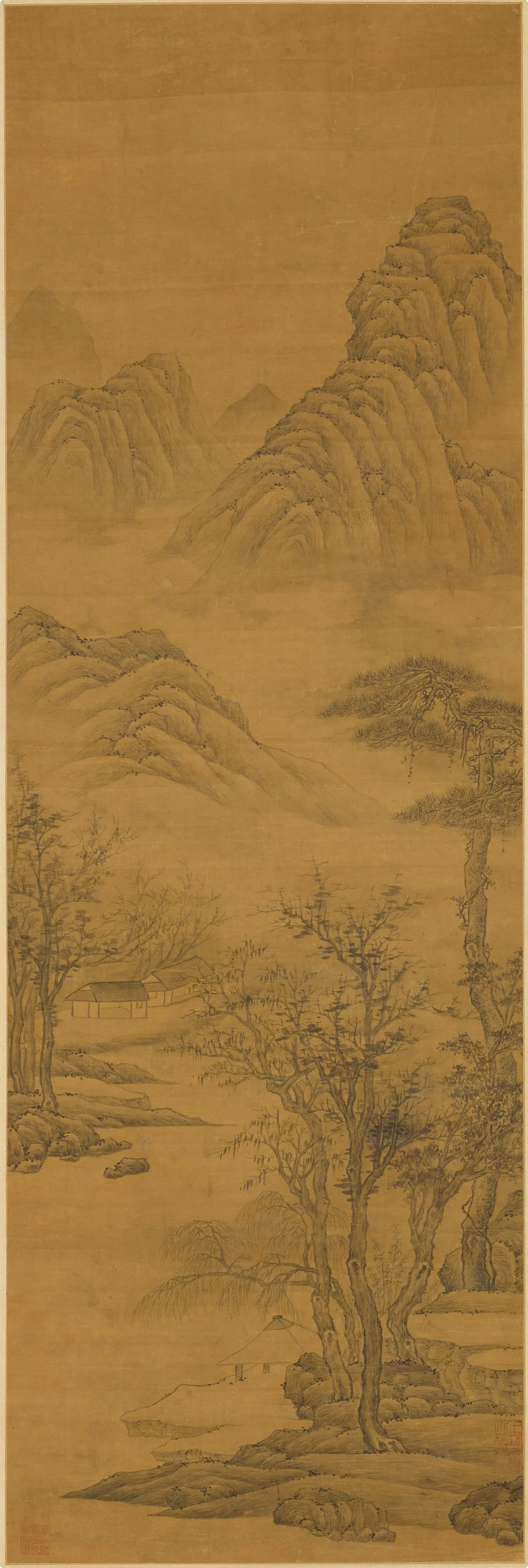 清代【王嘉】《山水图轴》