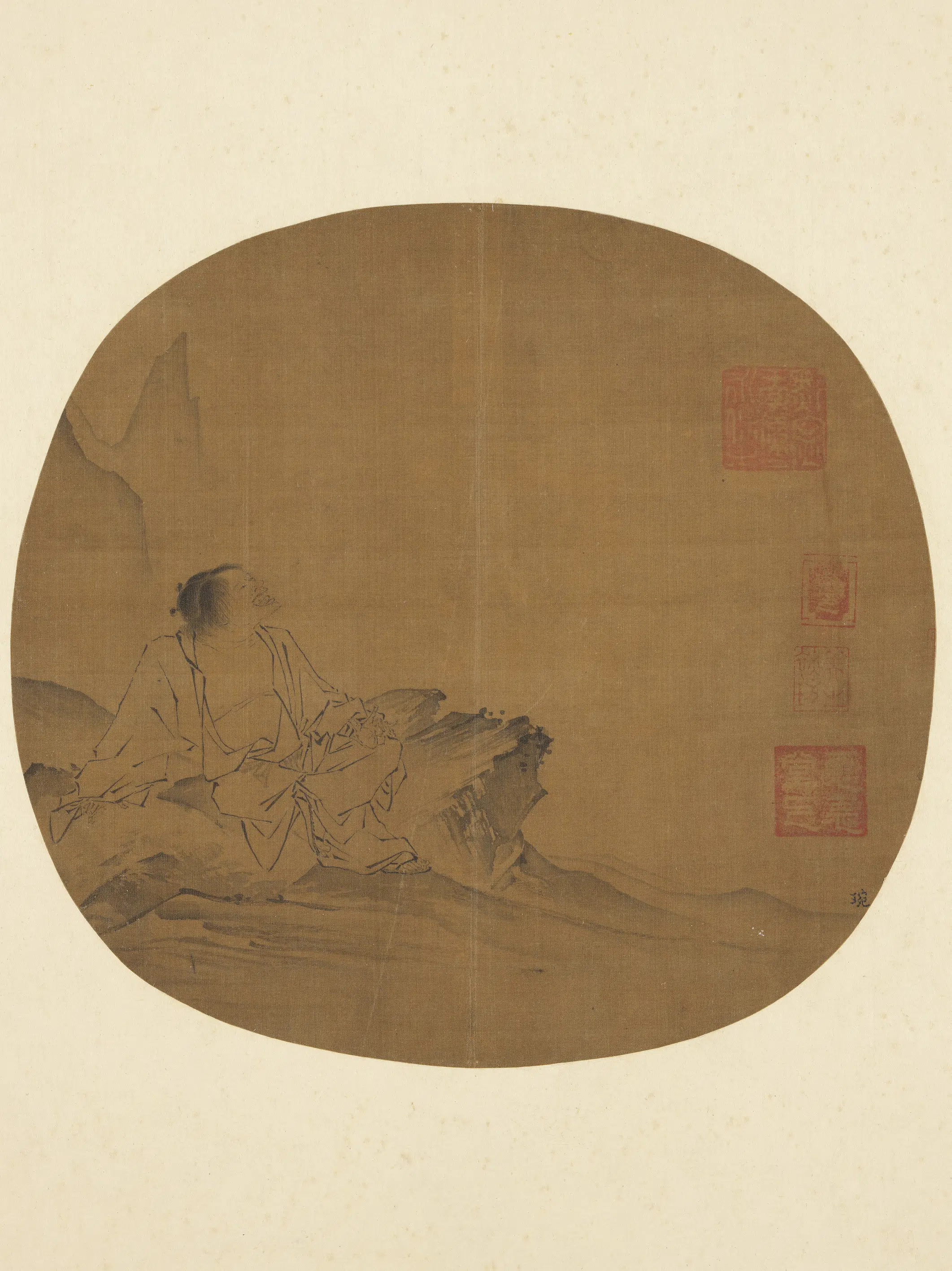 【□琬】《历代名绘册-琬高士图》