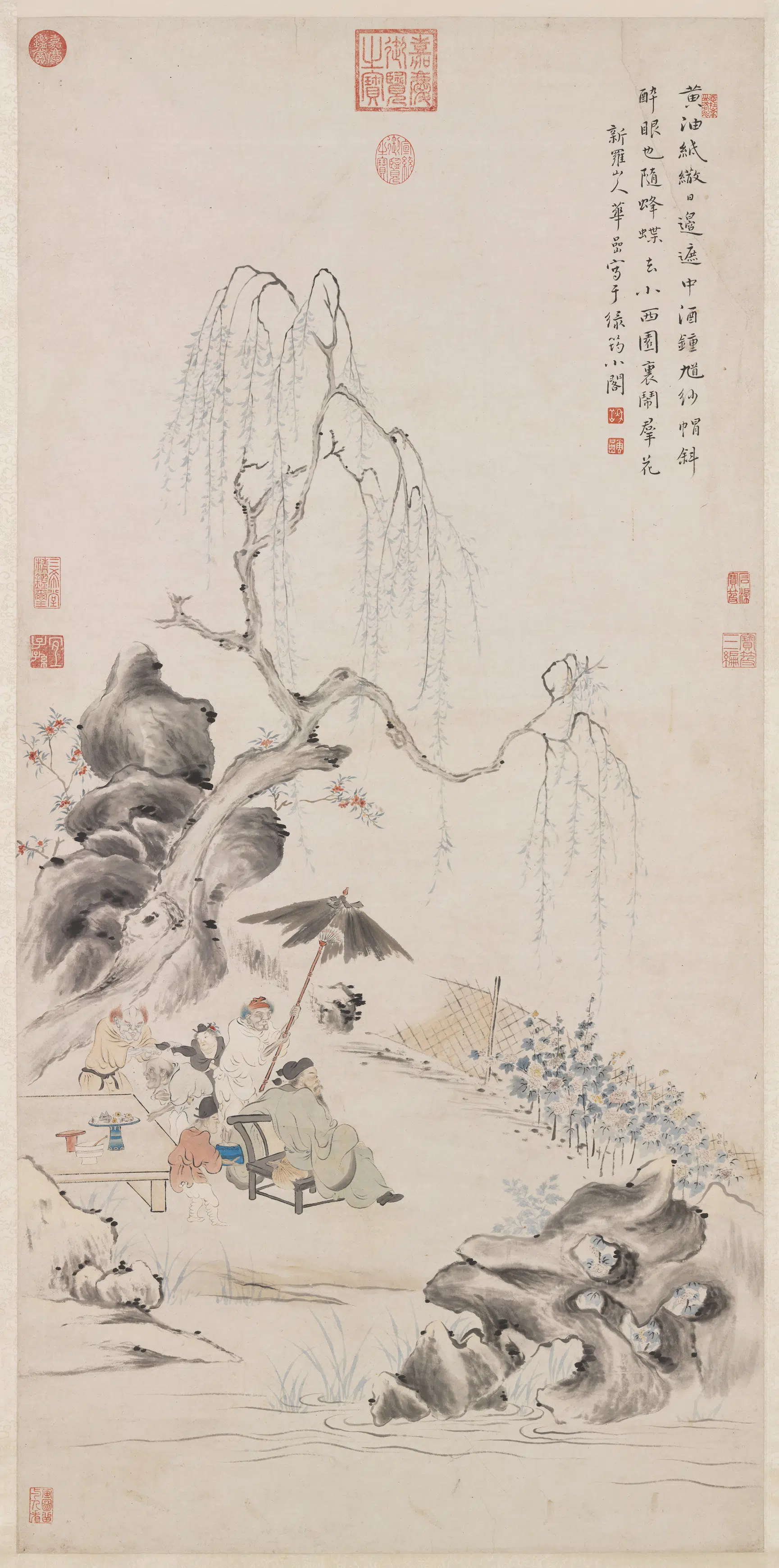 清代【华喦（华岩)(华嵒)】《午日钟馗图轴》 第1张