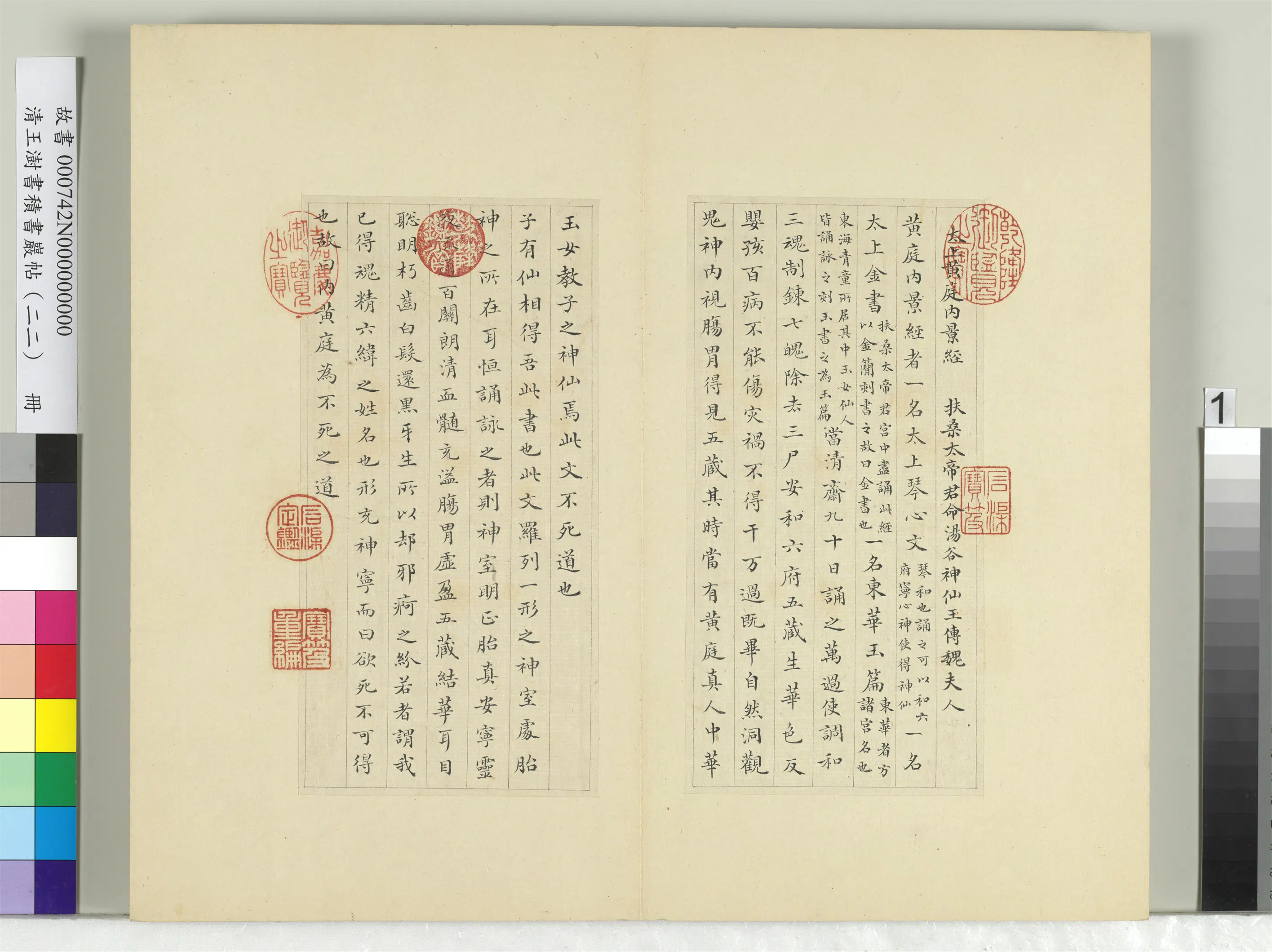 清代【王澍】《书积书岩帖（二十二）册-临晋杨羲黄庭经》