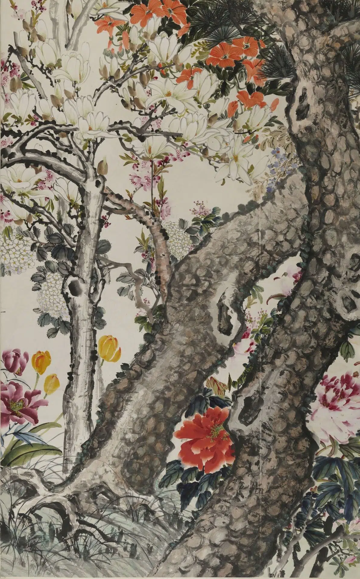 近现代【陆抑非】《群芳献瑞图张宗祥题六屏》 第6张 近现代【陆抑非】《群芳献瑞图张宗祥题六屏》 第6张