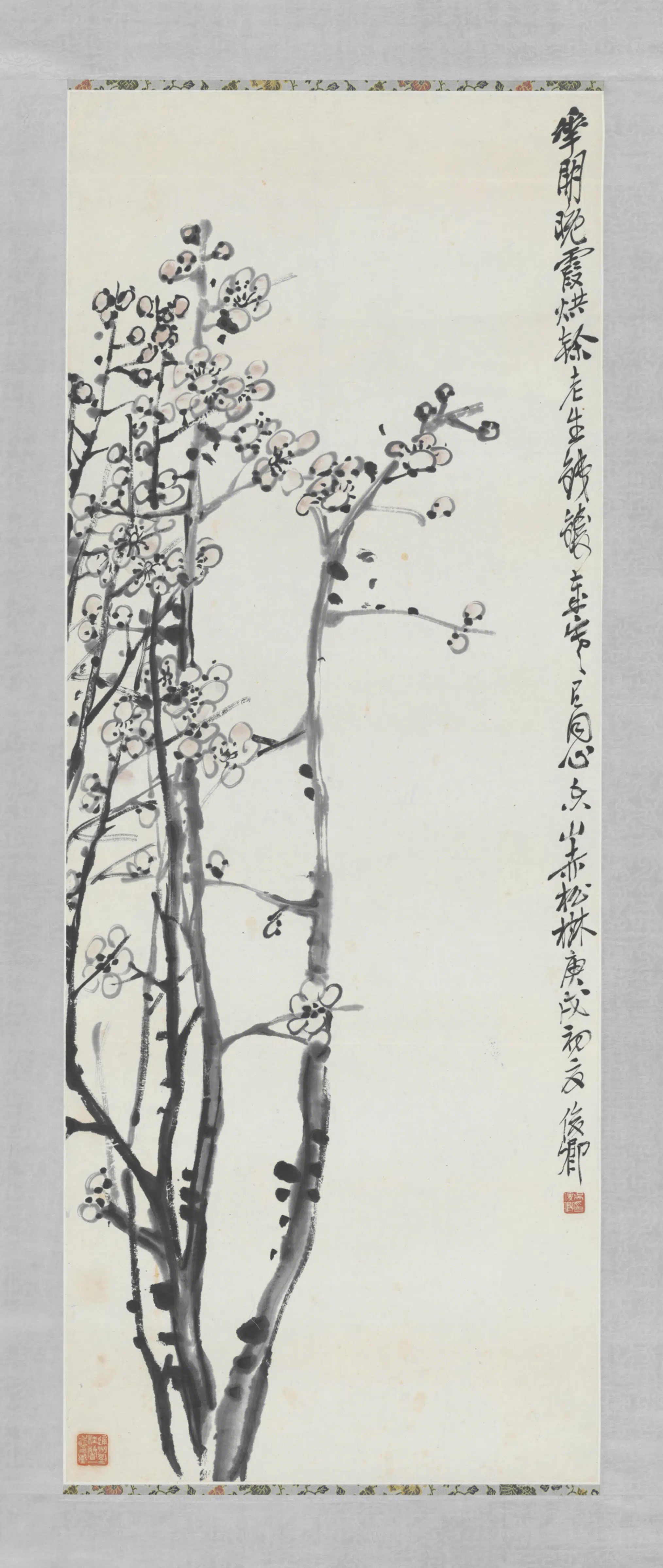 清代【吴俊卿】《梅花轴-3》