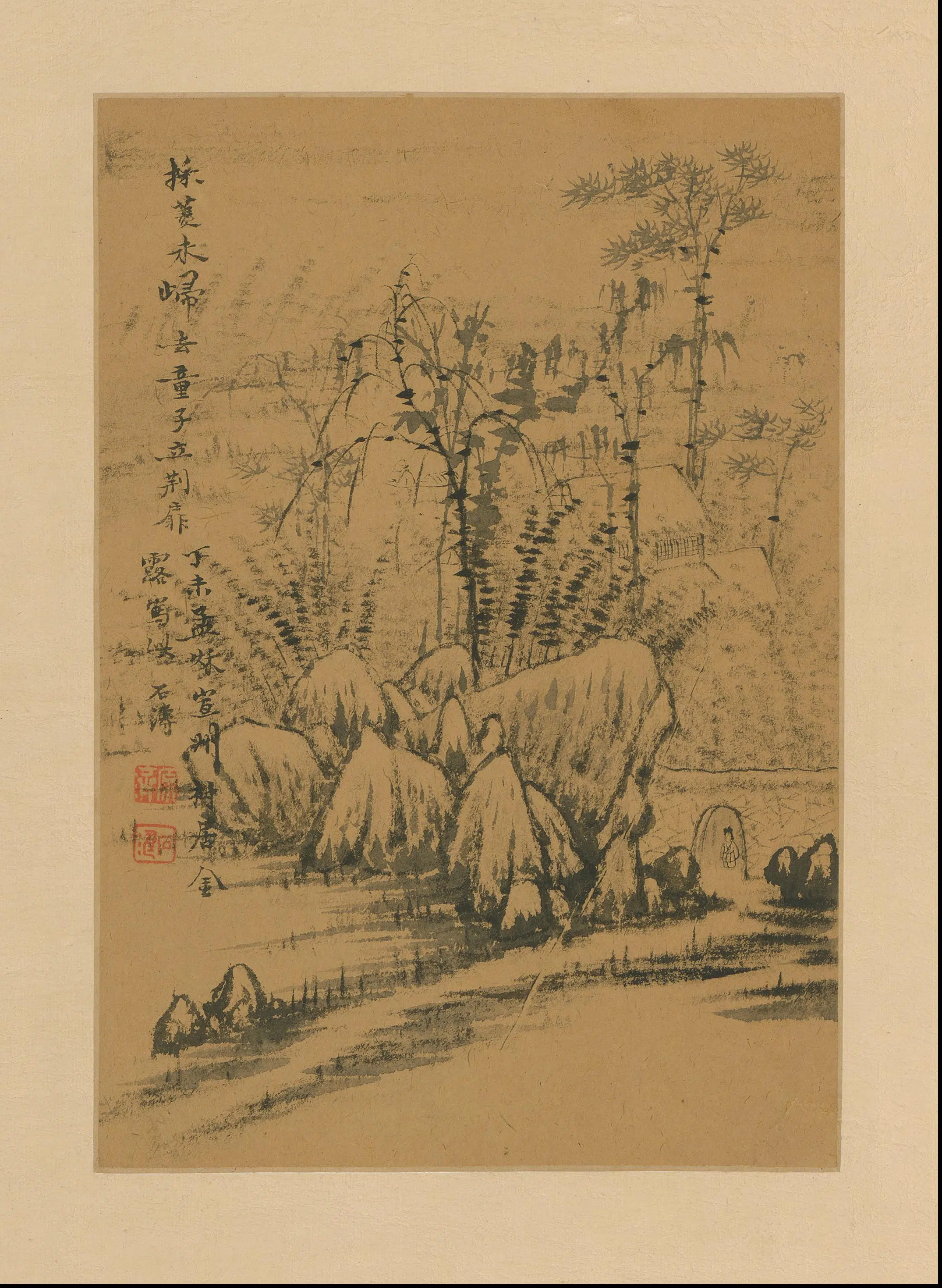 清代【石涛】《山水图册（10开）》 第8张
