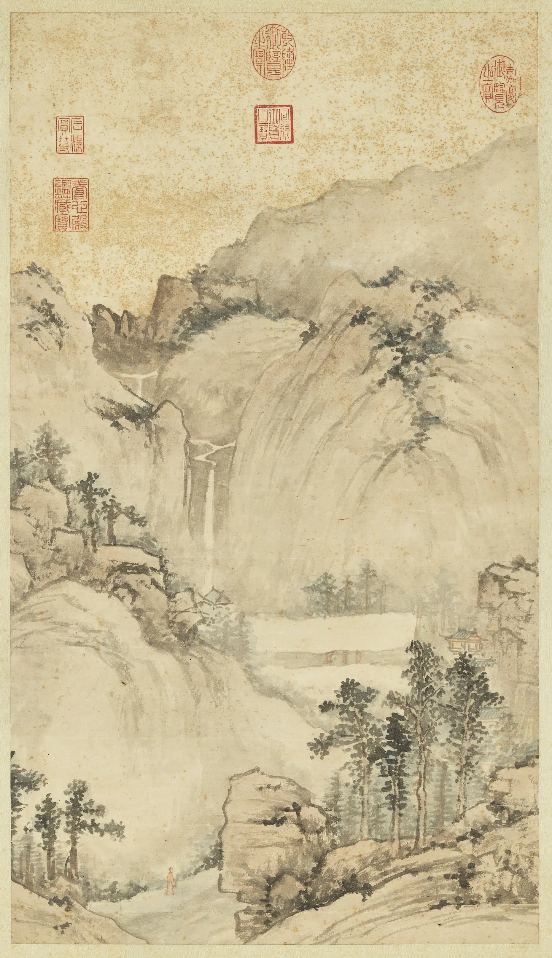 明朝《明人山水图轴-2》