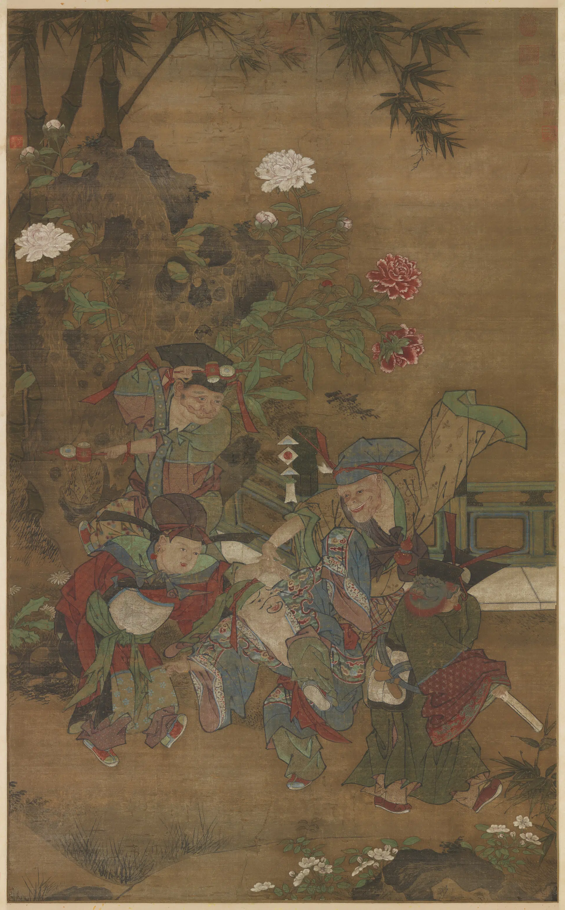 北宋【苏汉臣】《画五瑞图轴》