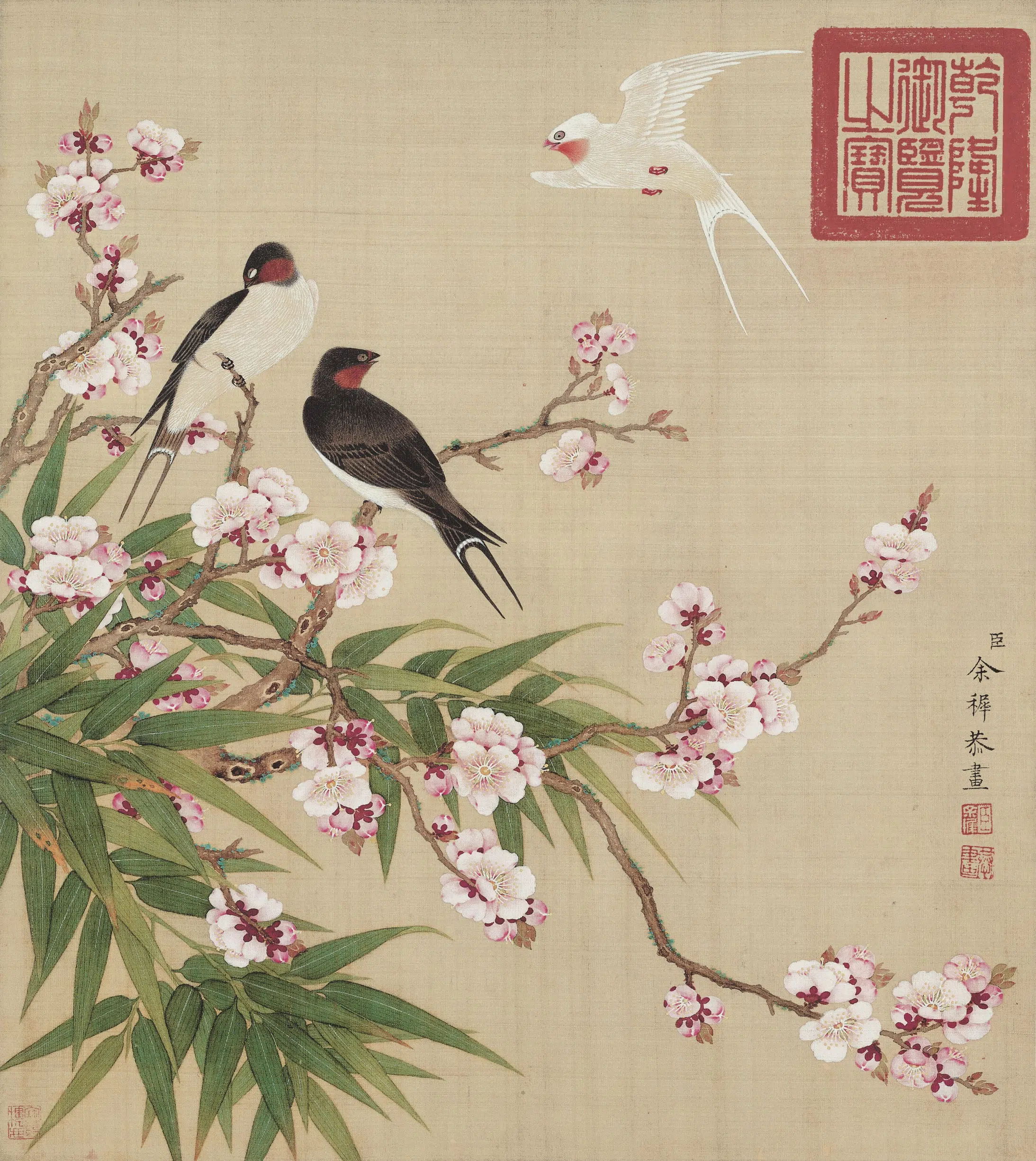 清代【余穉】《花鸟图册》 第1张