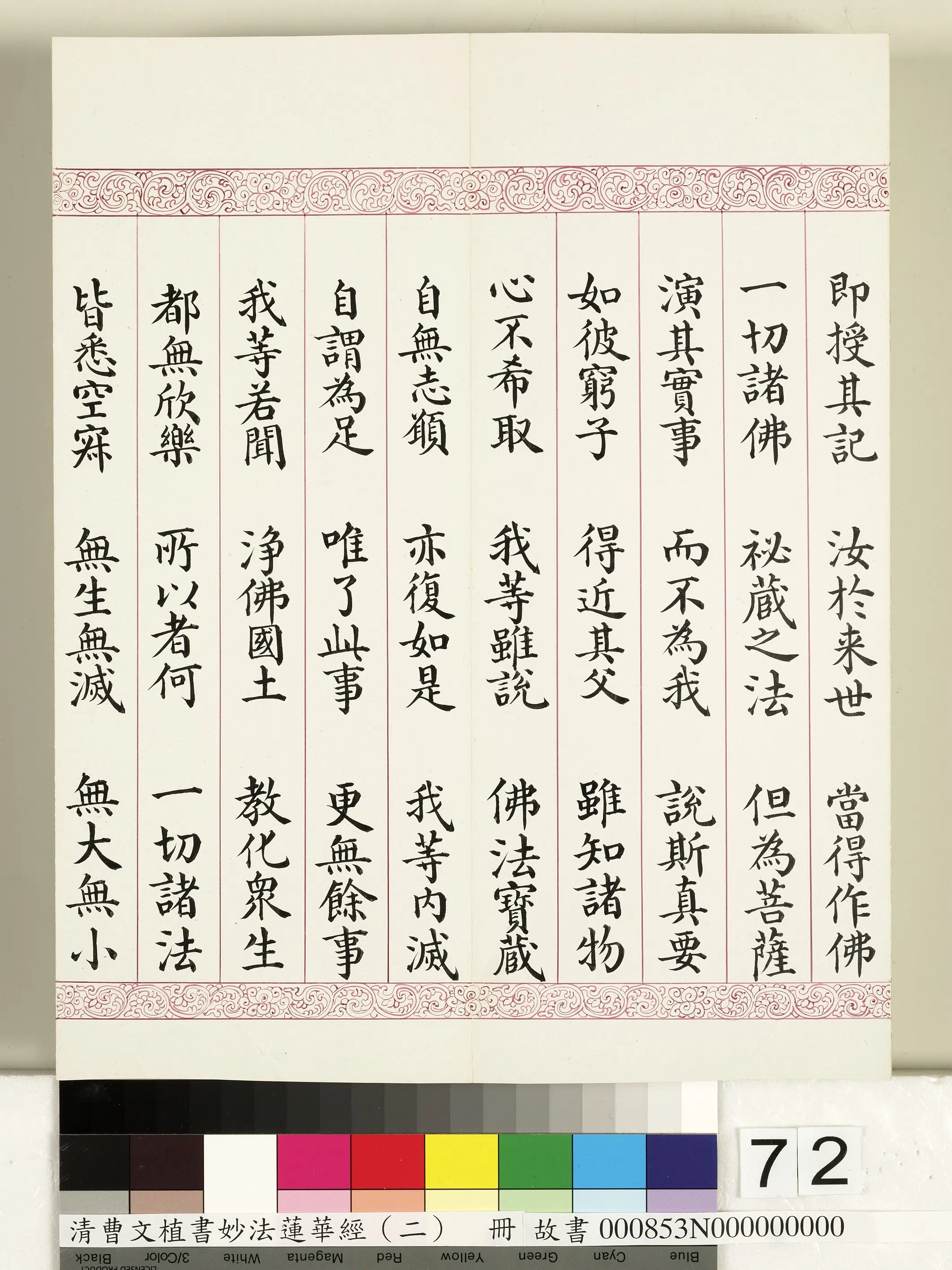 清代【曹文埴】《妙法莲华经（二）册》 第70张